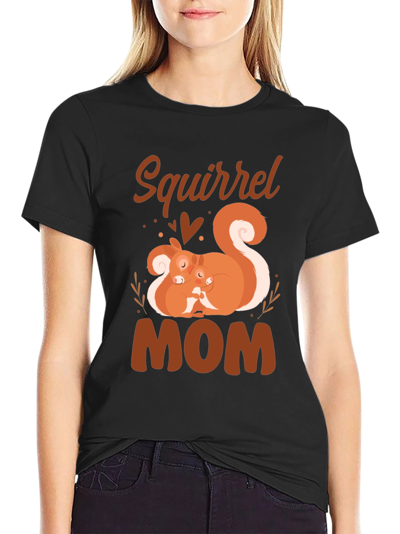 Squirrel Mom T-Shirt - Cute Animal Graphic Tee