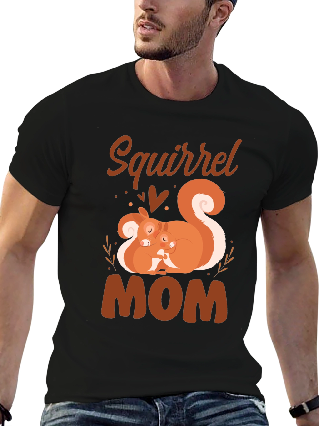 Squirrel Mom T-Shirt - Cute Animal Graphic Tee