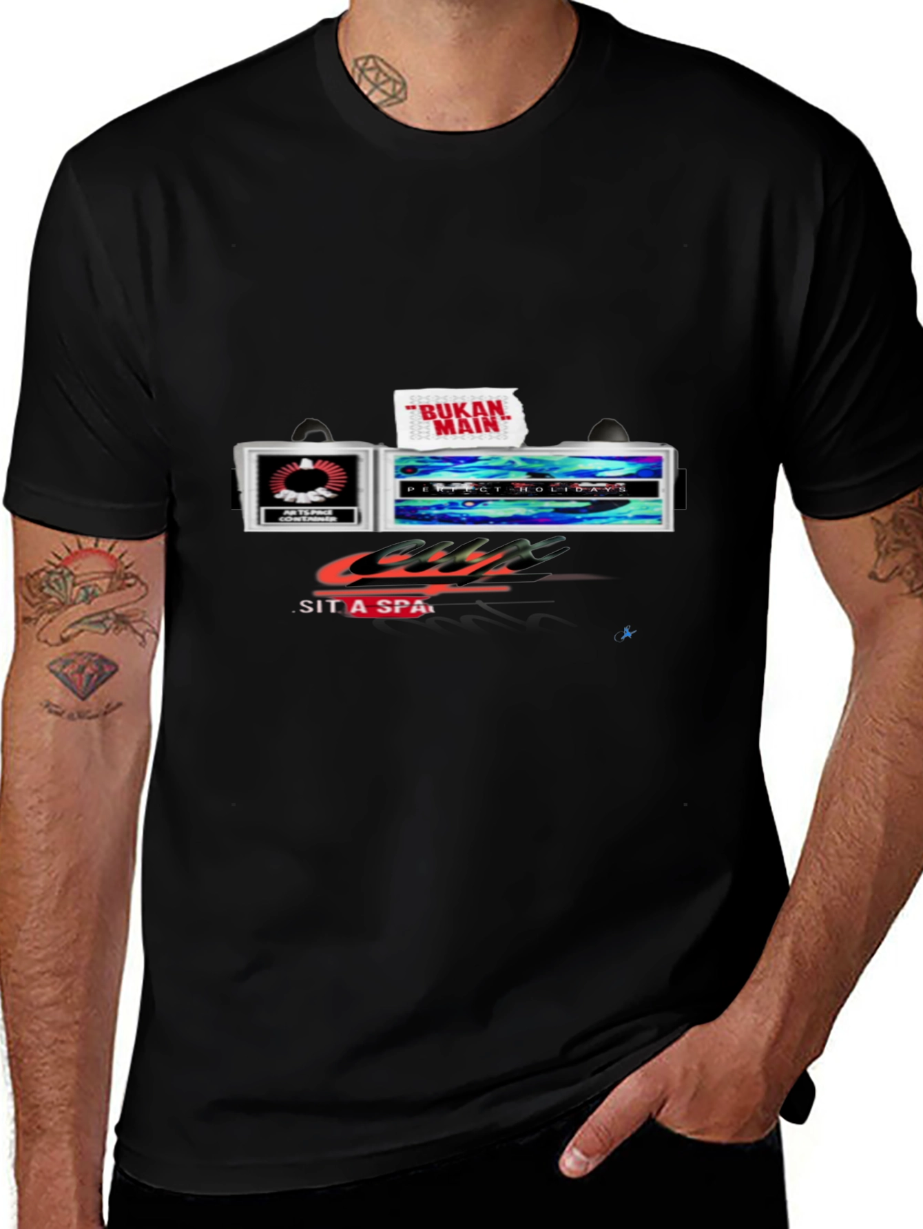 Retro Sit A Space T-Shirt Black