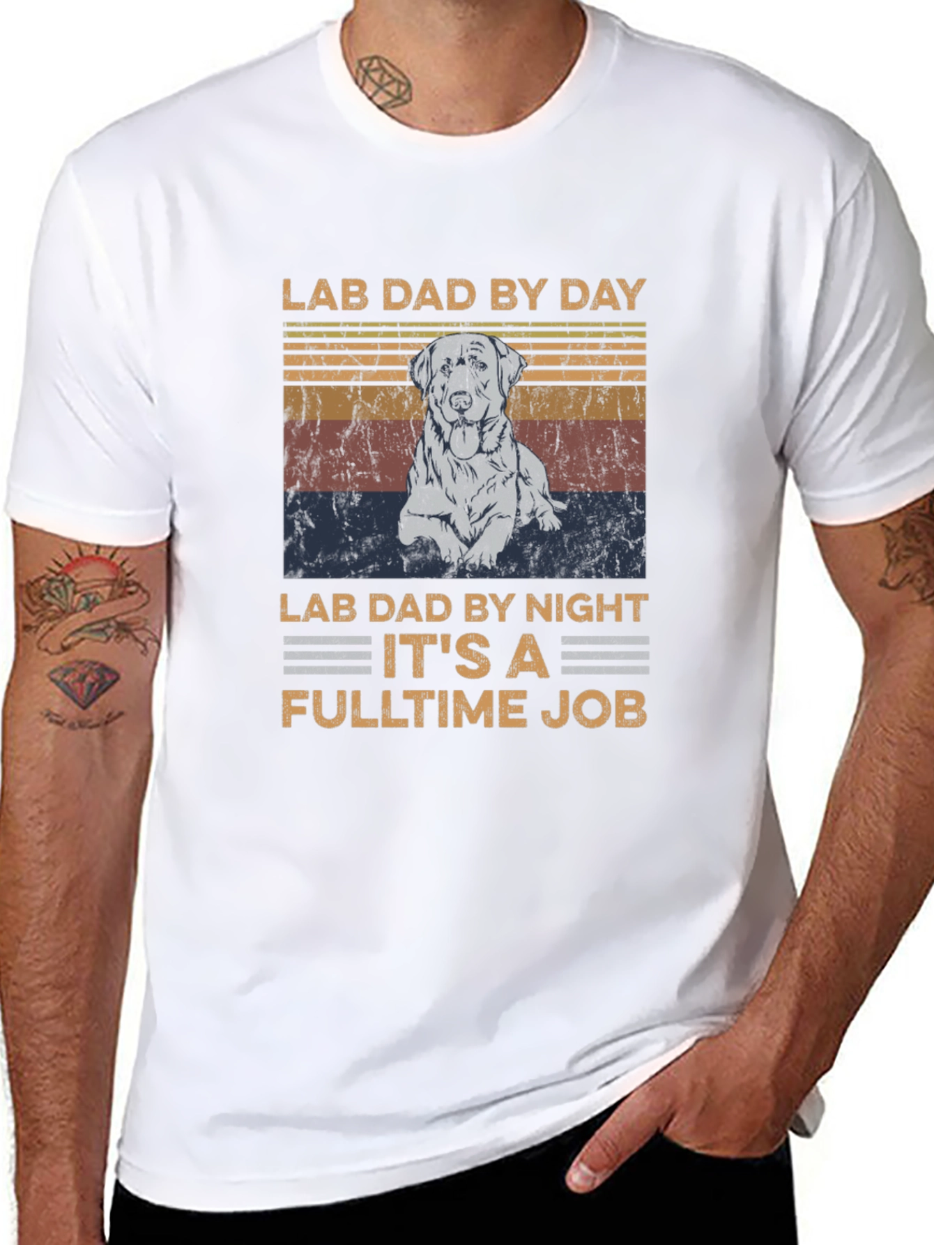 Lab Dad T-Shirt - Fulltime Job