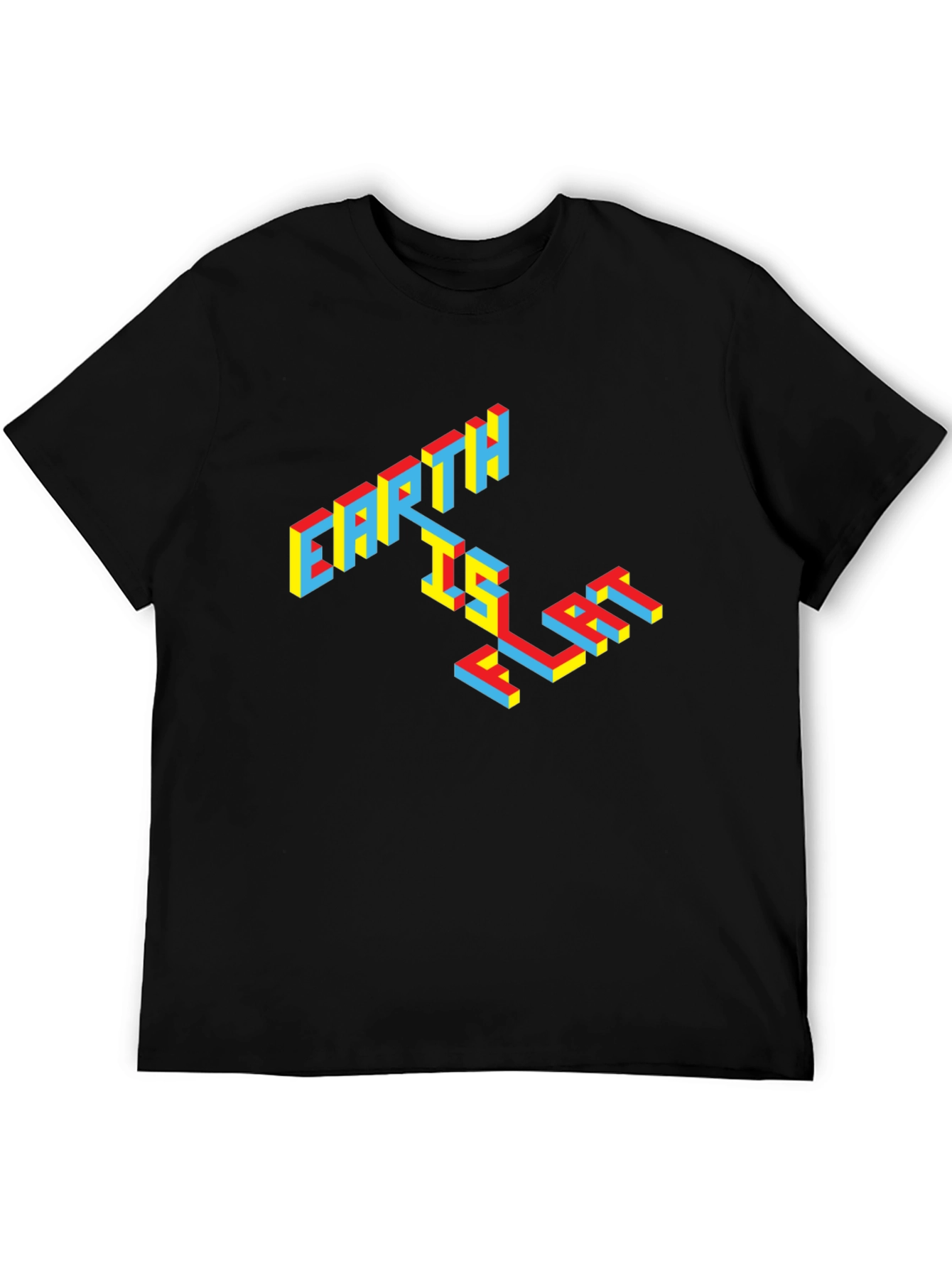 Earth Is Flat T-Shirt - Black Graphic Tee