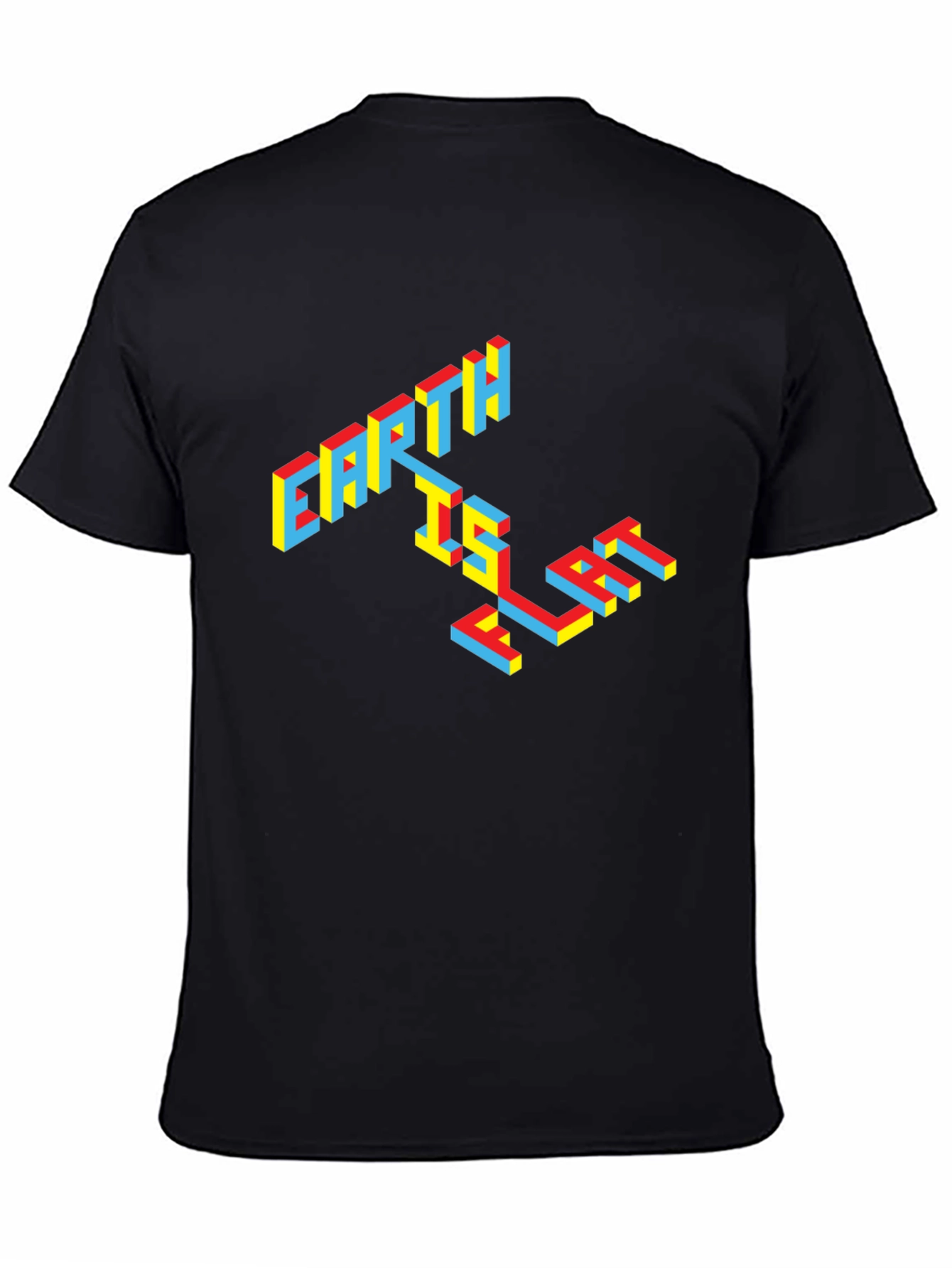Earth Is Flat T-Shirt - Black Graphic Tee