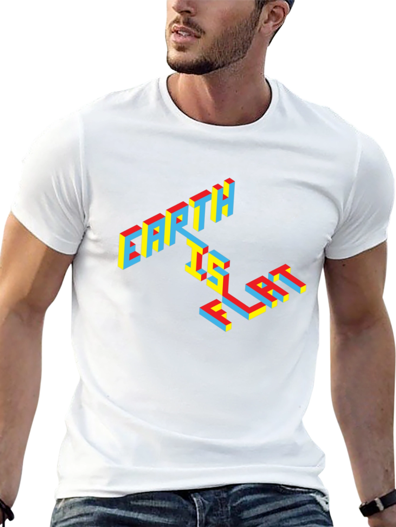 Earth Is Flat T-Shirt - Black Graphic Tee