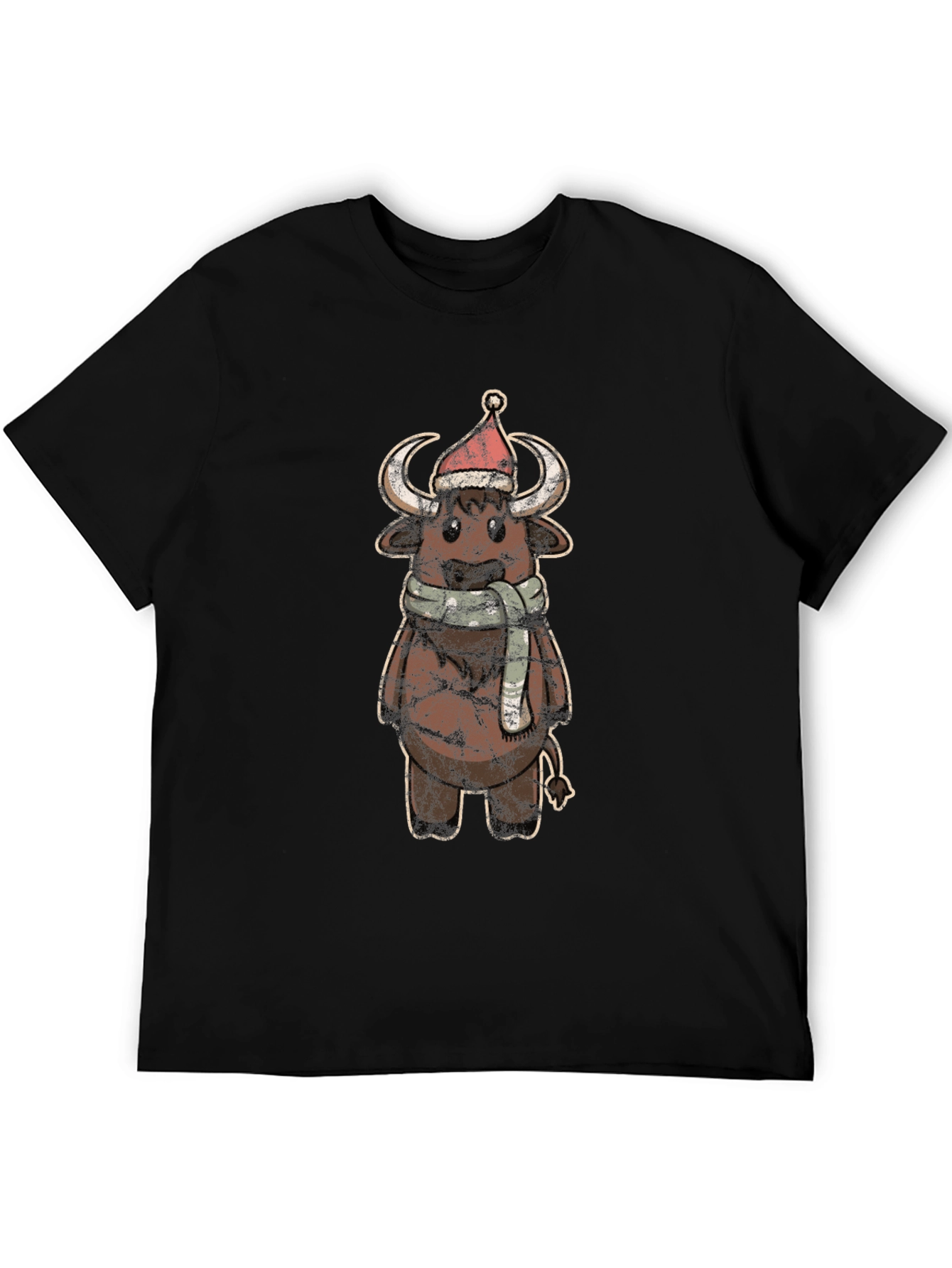 Festive Bull T-Shirt - Holiday Style!