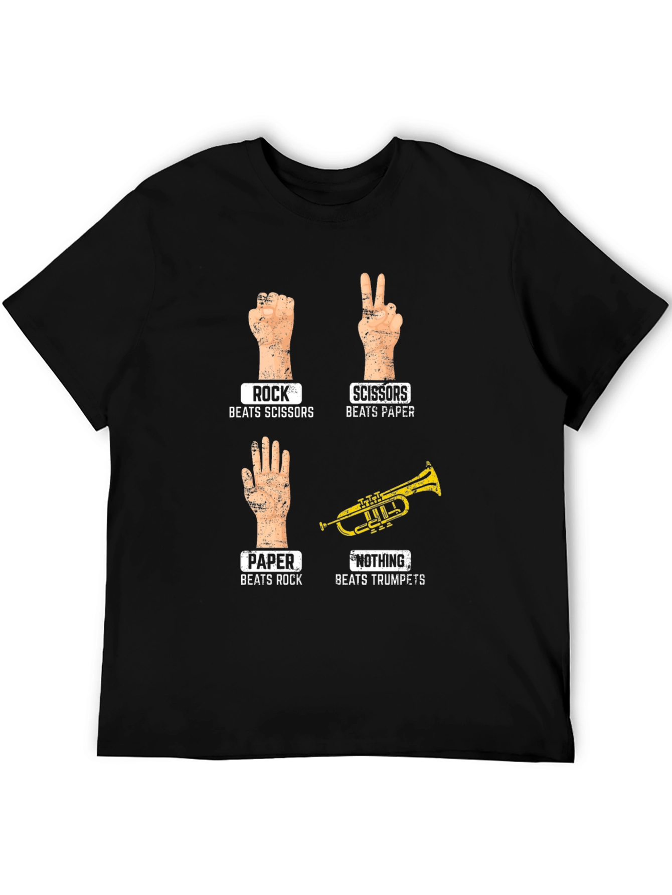 Rock Paper Scissors Trumpet Graphic Tee