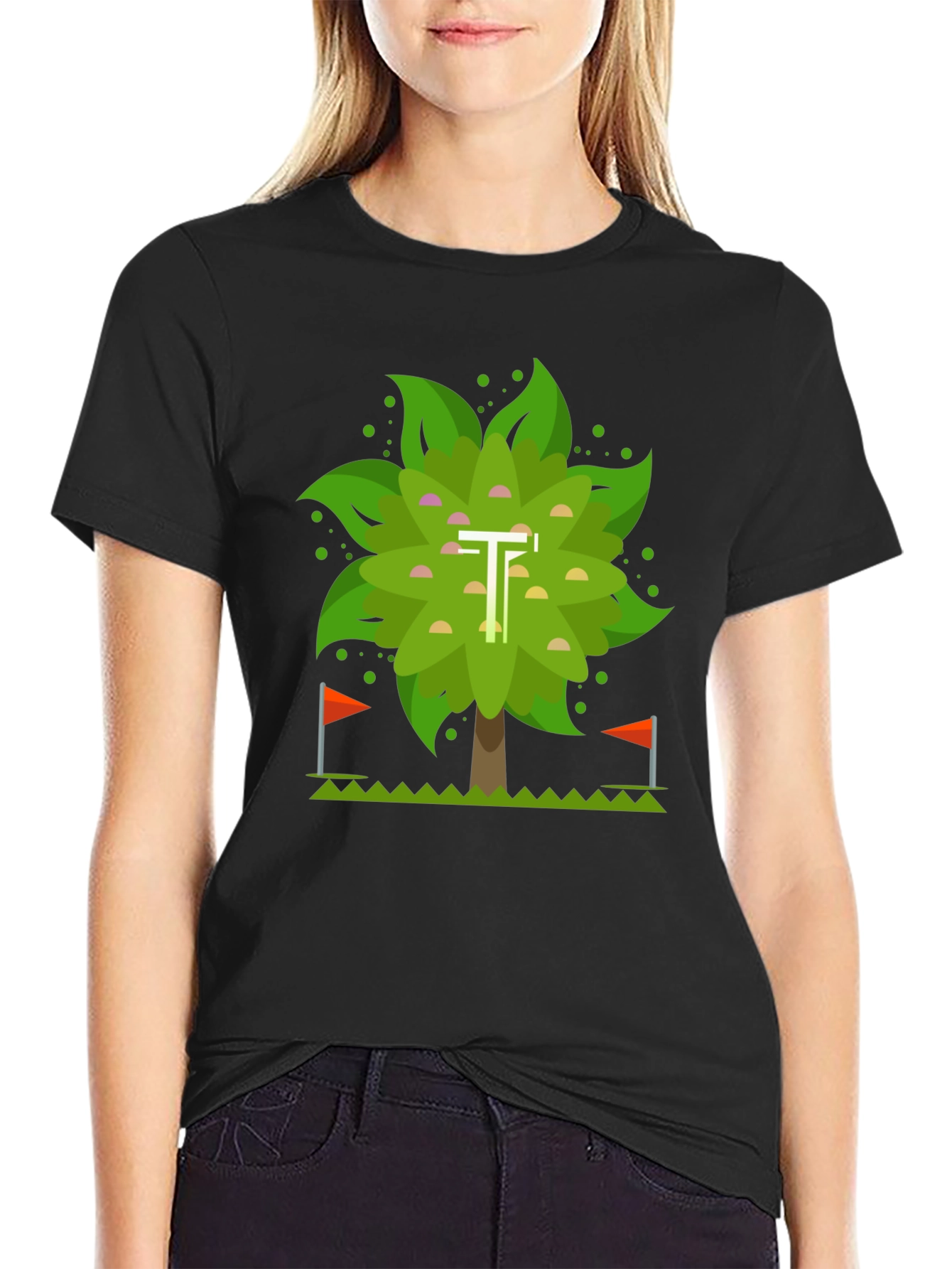 Geometric Tree Graphic T-Shirt