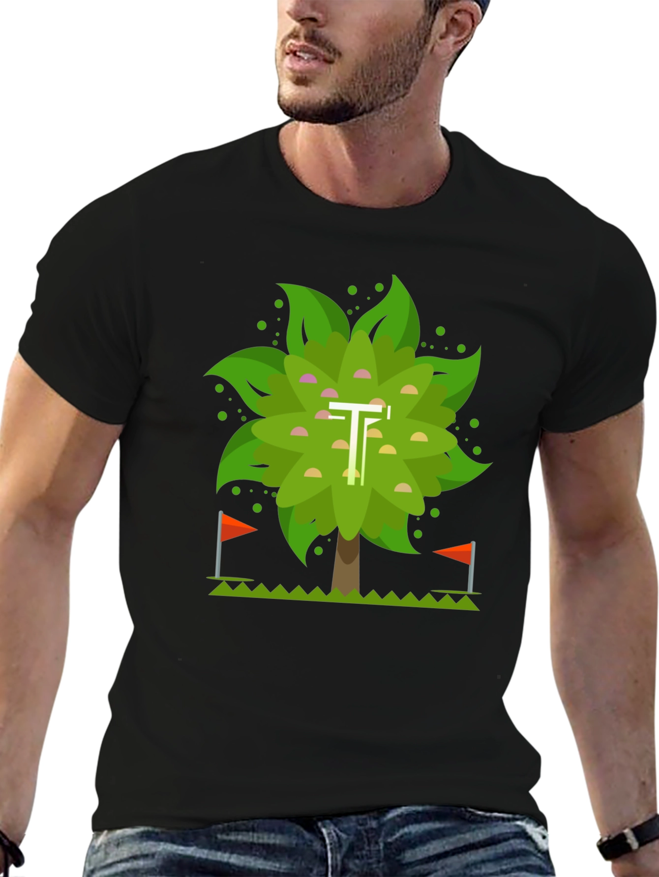 Geometric Tree Graphic T-Shirt