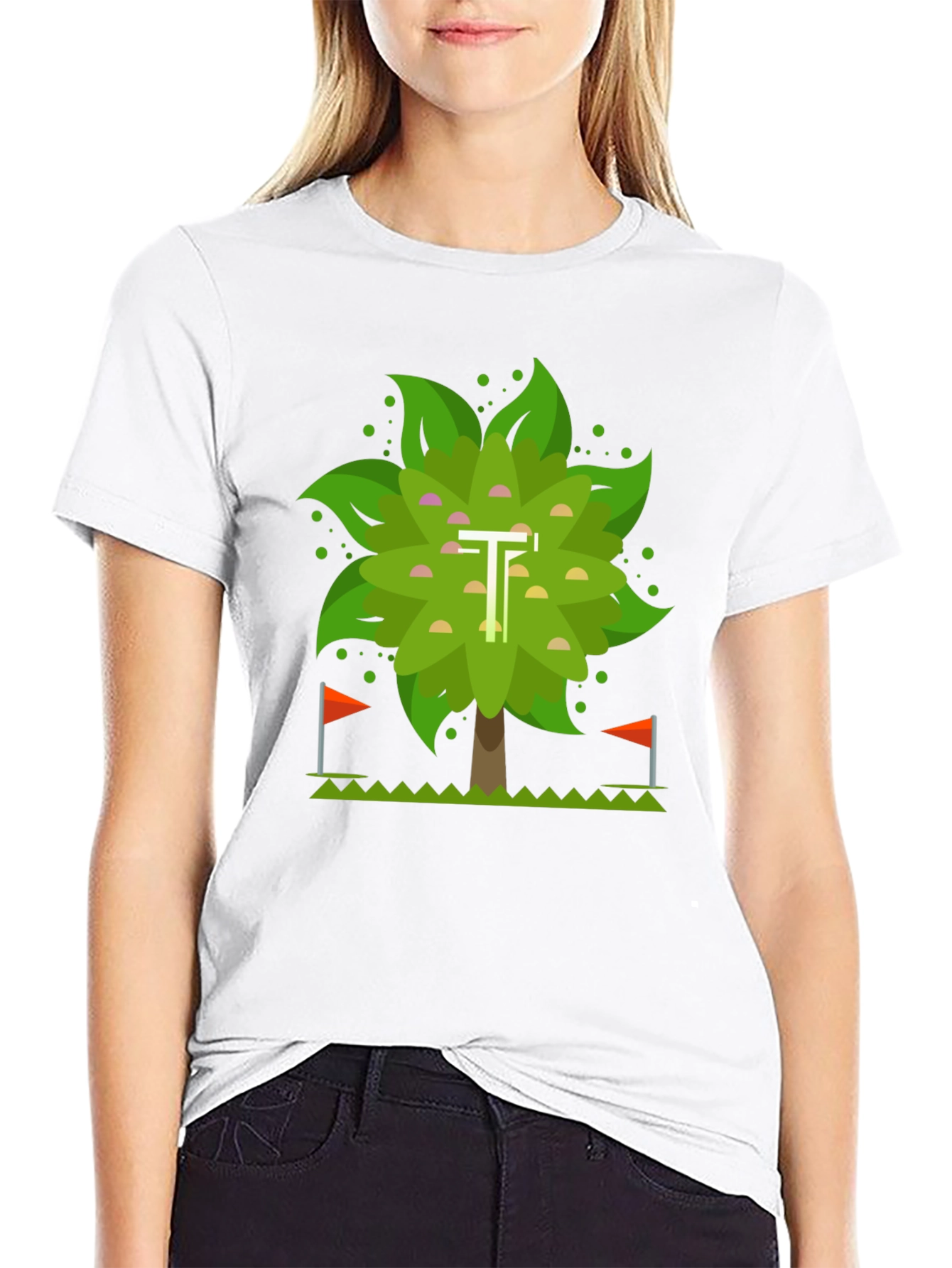 Geometric Tree Graphic T-Shirt