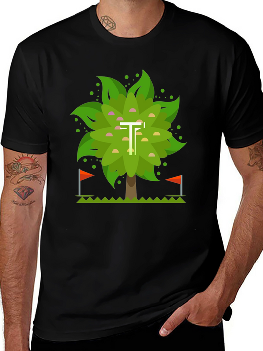 Geometric Tree Graphic T-Shirt