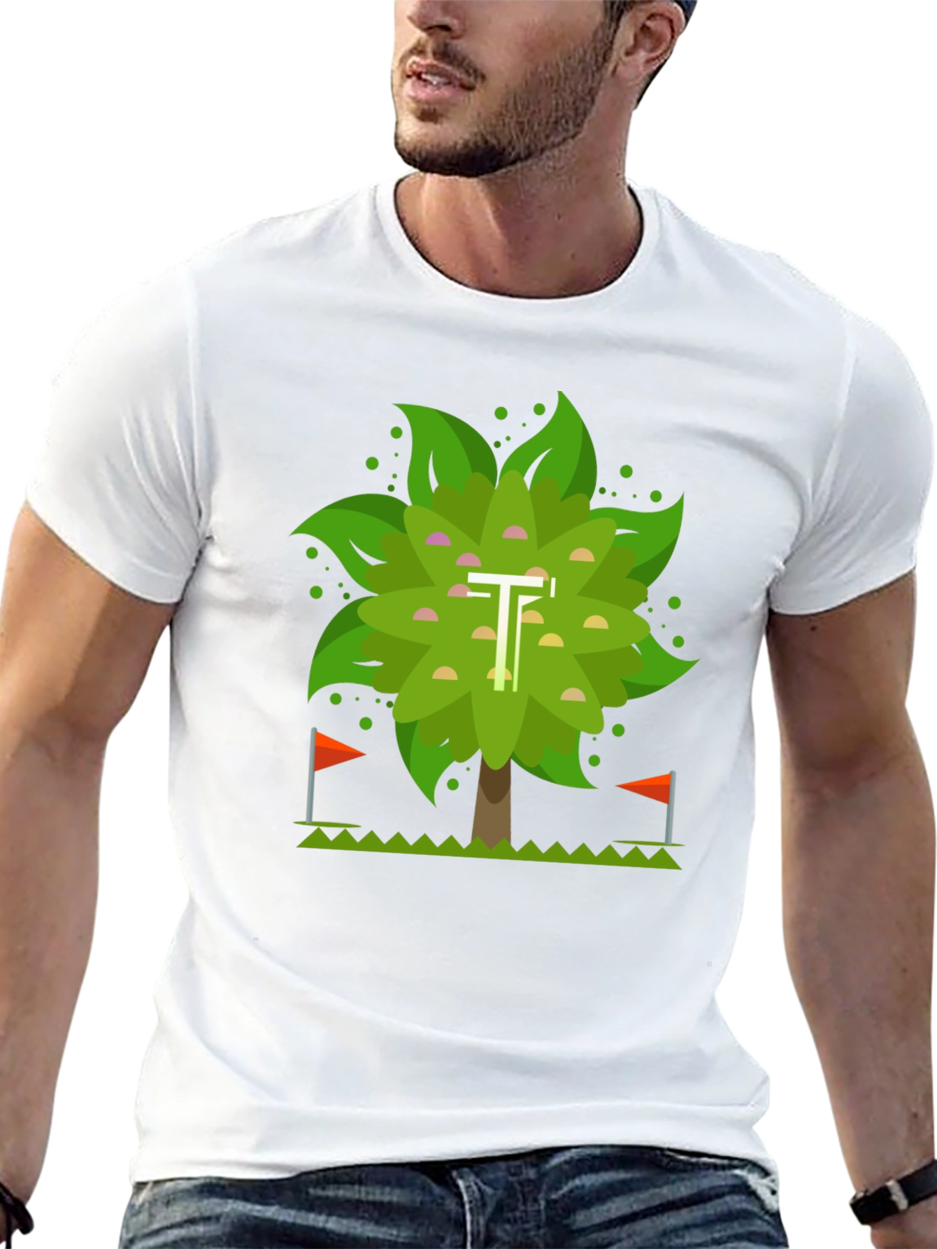 Geometric Tree Graphic T-Shirt
