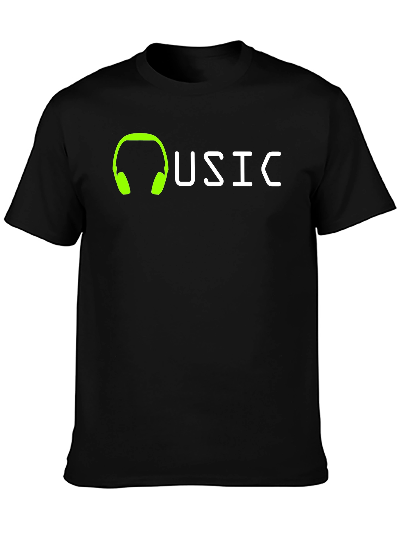 Music Graphic Tee - Black Cotton Comfort