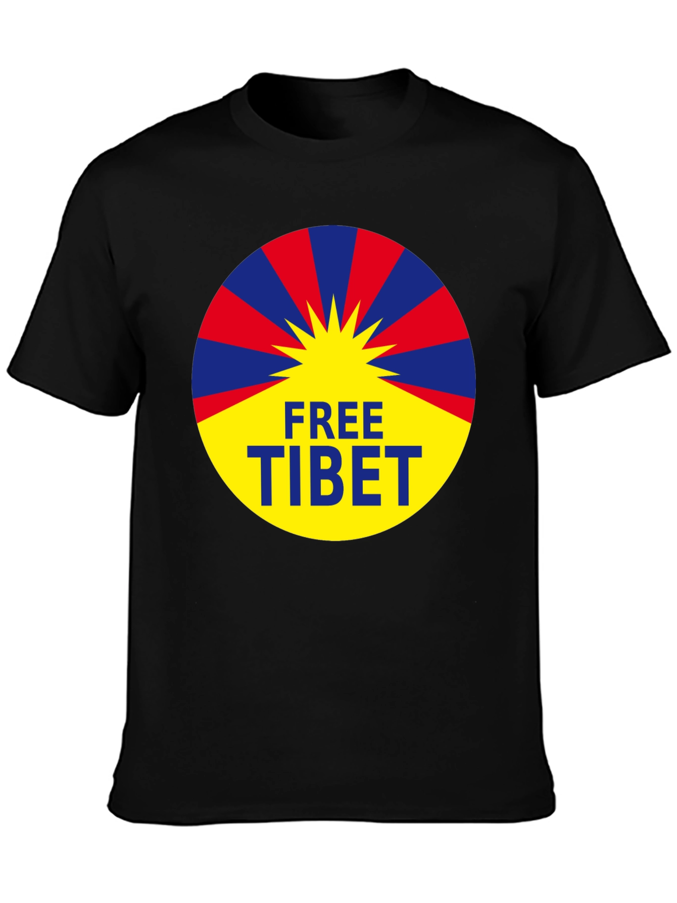 Free Tibet Graphic Tee - Black Activist T-Shirt