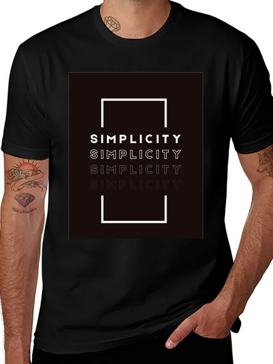 Simplicity Graphic Print Black T-Shirt