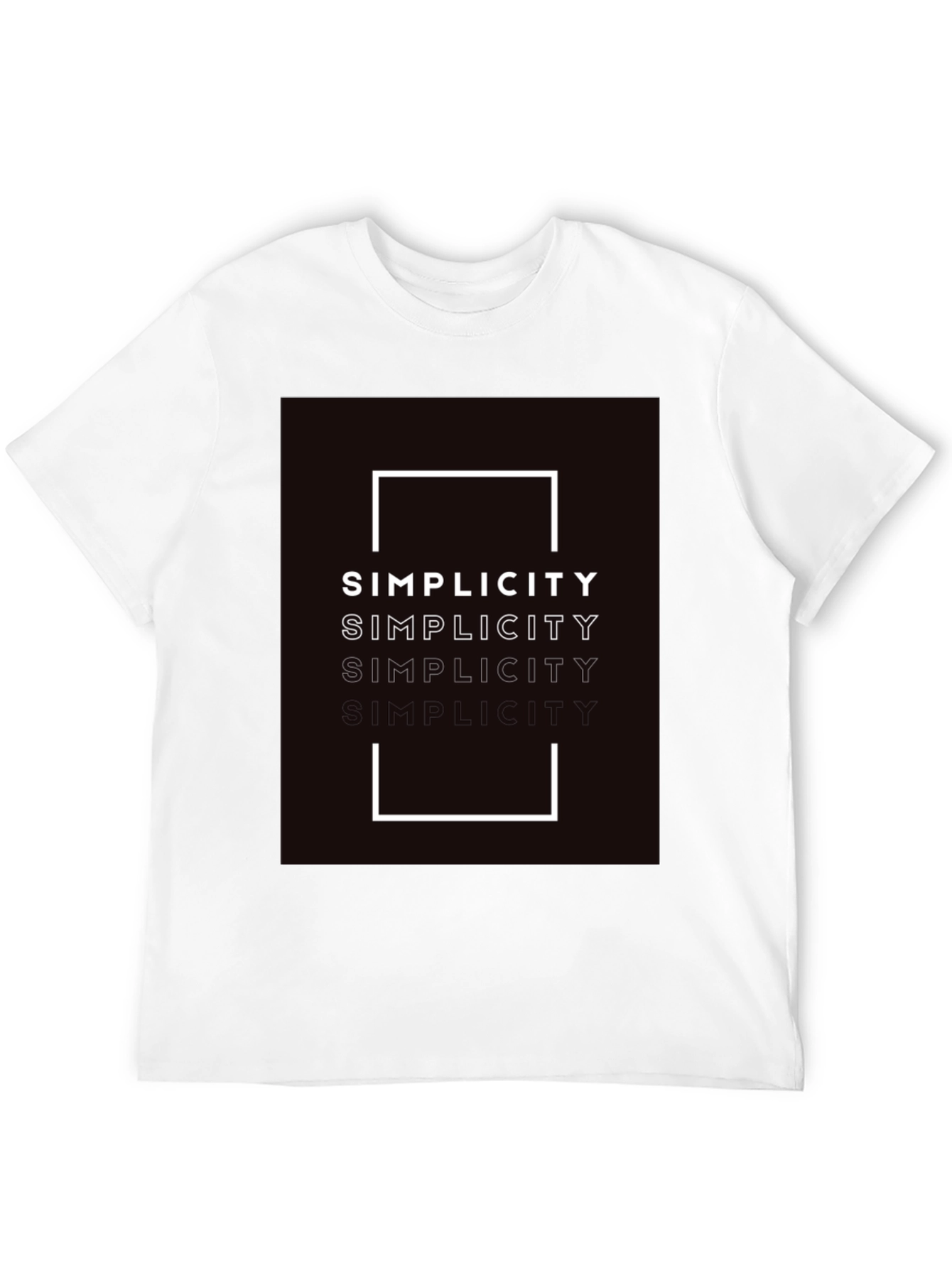 Simplicity Graphic Print Black T-Shirt