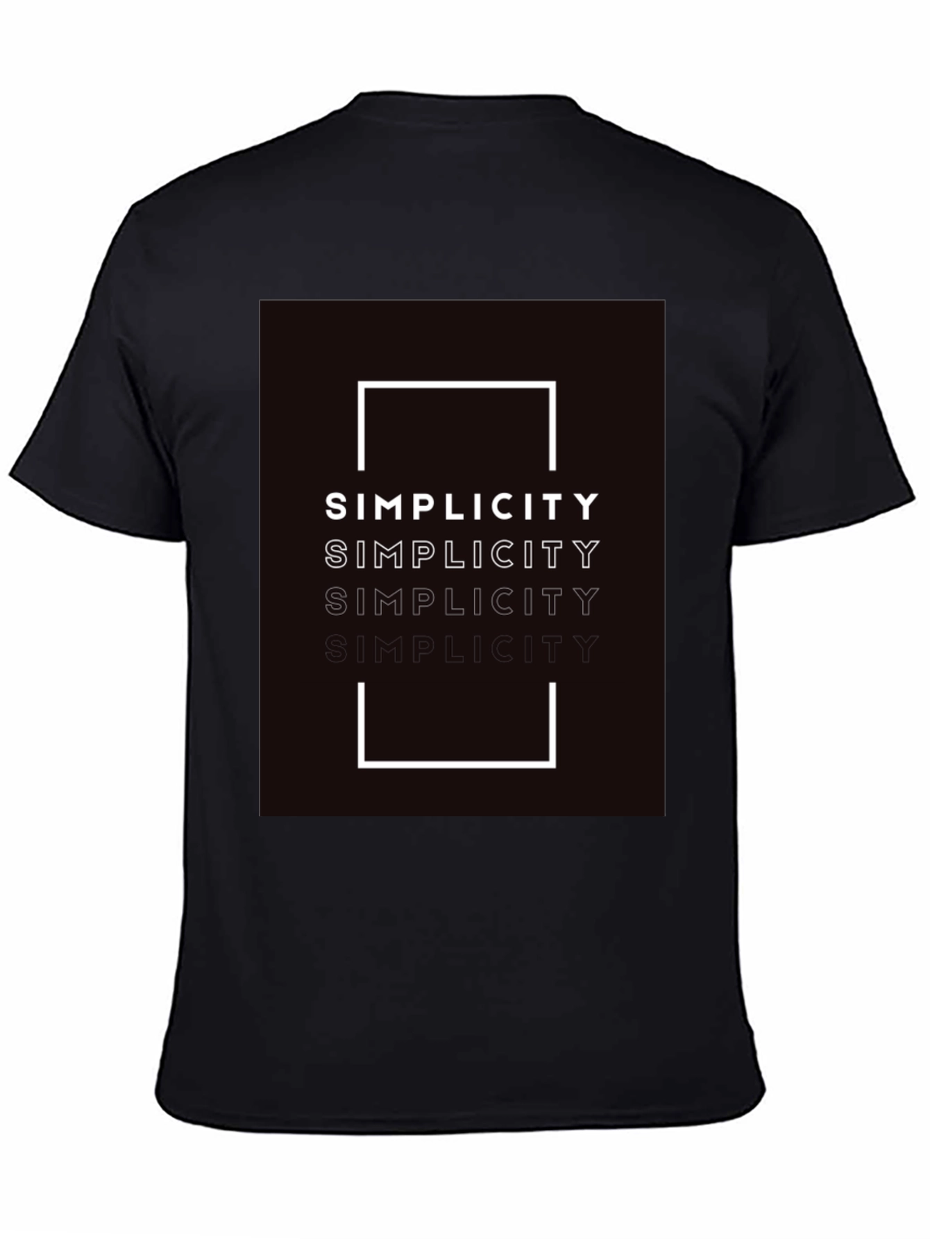 Simplicity Graphic Print Black T-Shirt