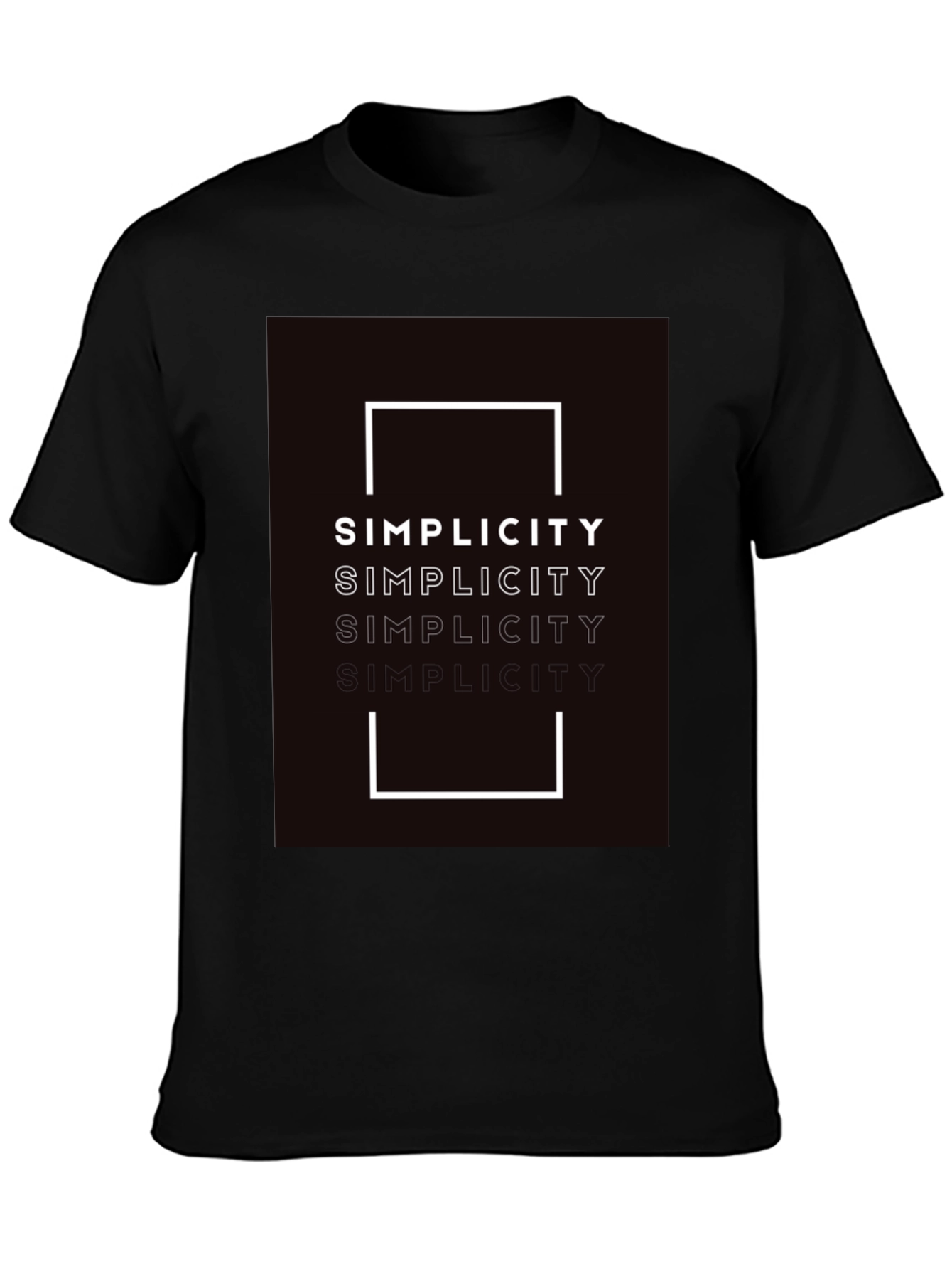 Simplicity Graphic Print Black T-Shirt