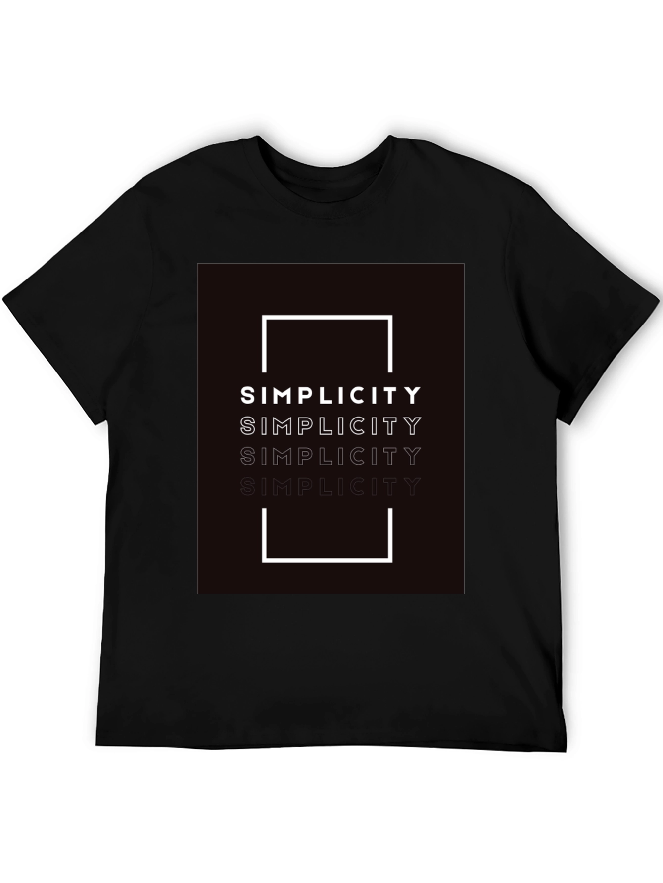 Simplicity Graphic Print Black T-Shirt