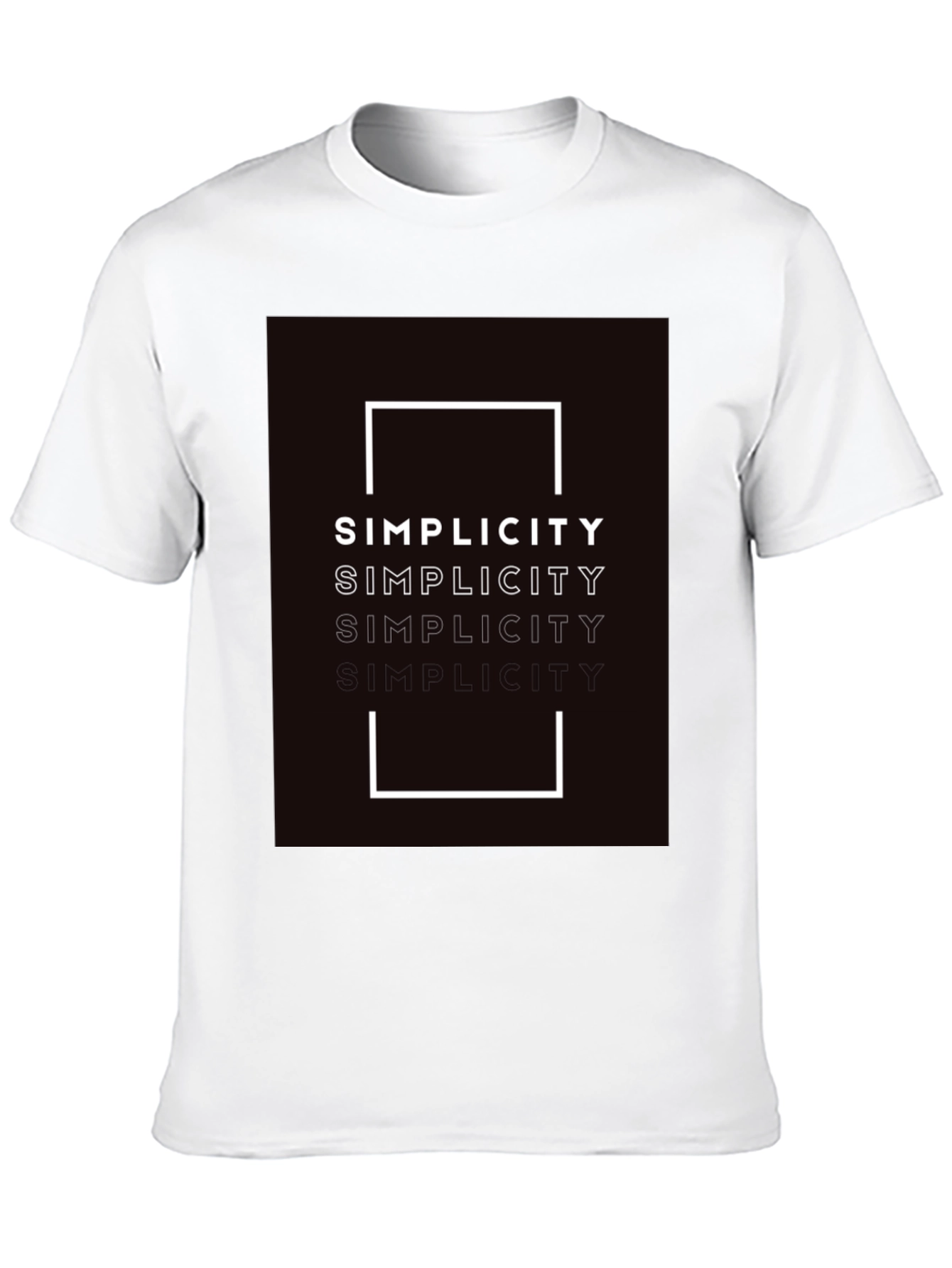 Simplicity Graphic Print Black T-Shirt