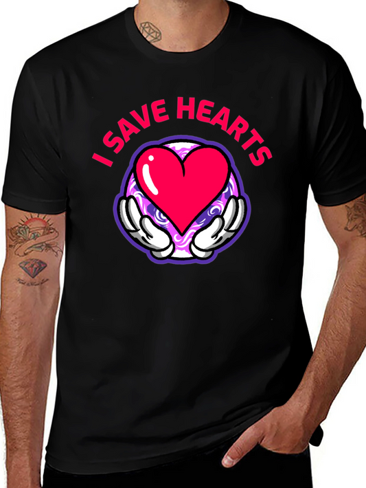 I Save Hearts Cartoon Graphic Tee