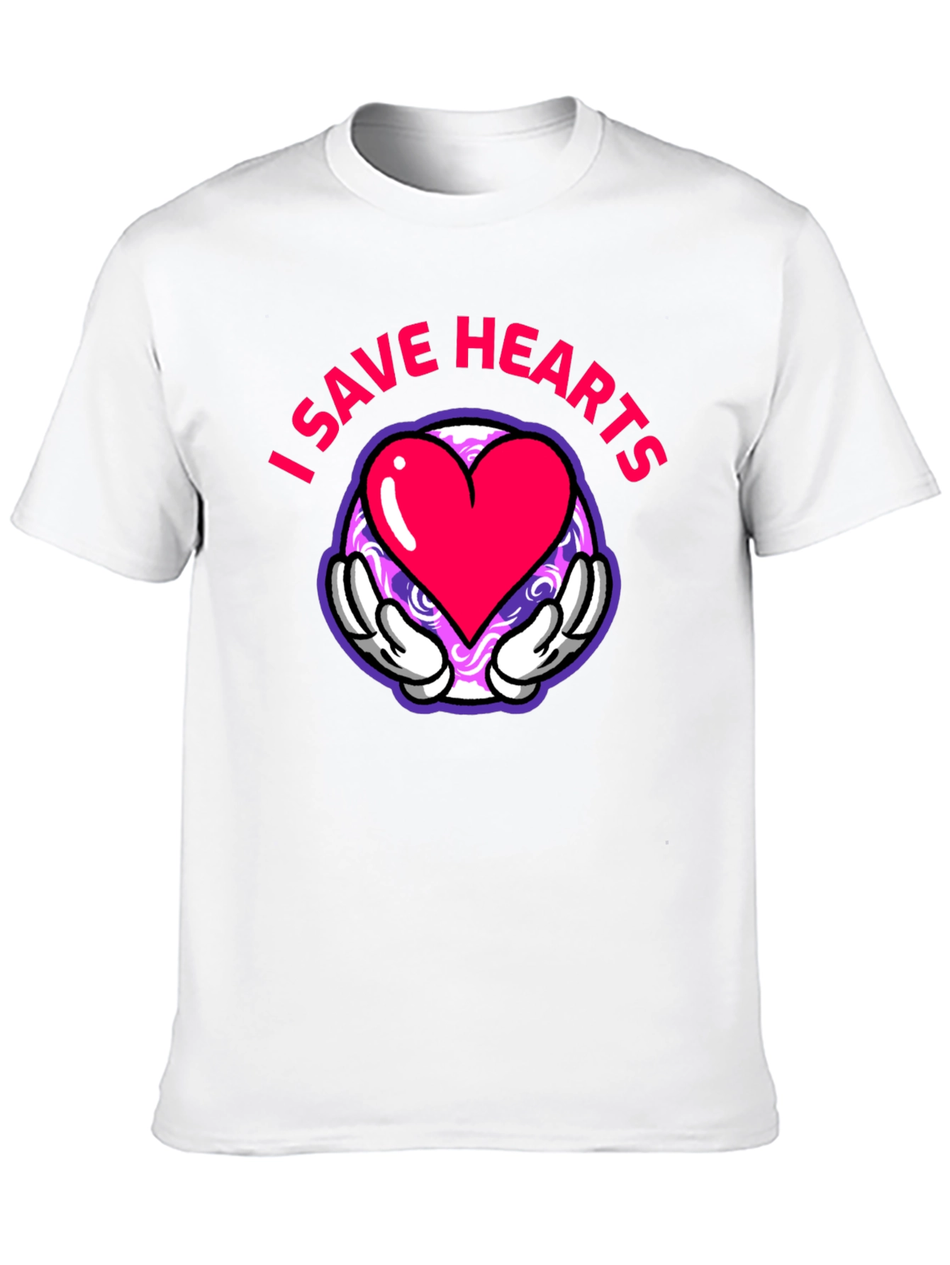 I Save Hearts Cartoon Graphic Tee