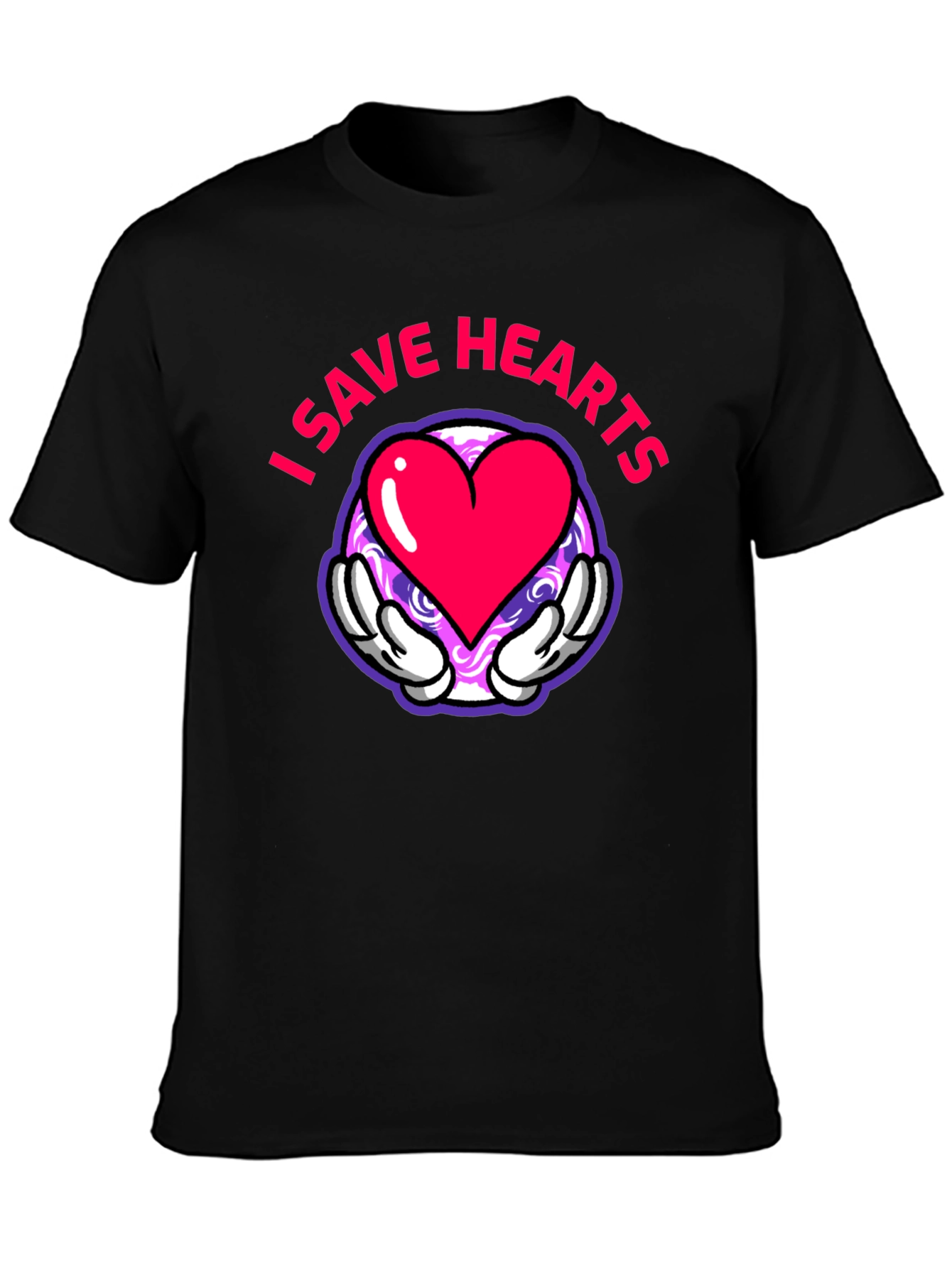 I Save Hearts Cartoon Graphic Tee