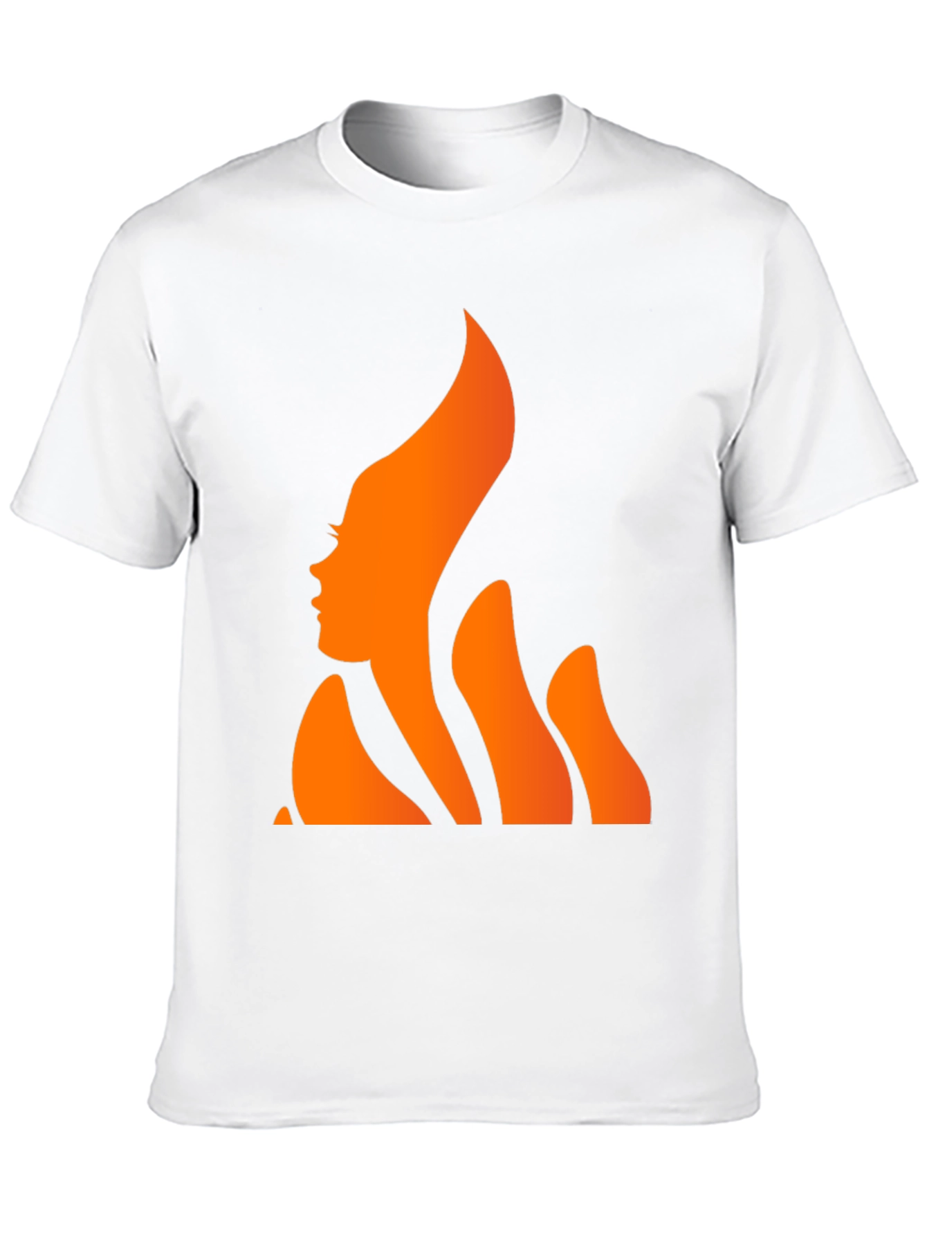 Fiery Woman Graphic Tee - Stylish Black T-Shirt