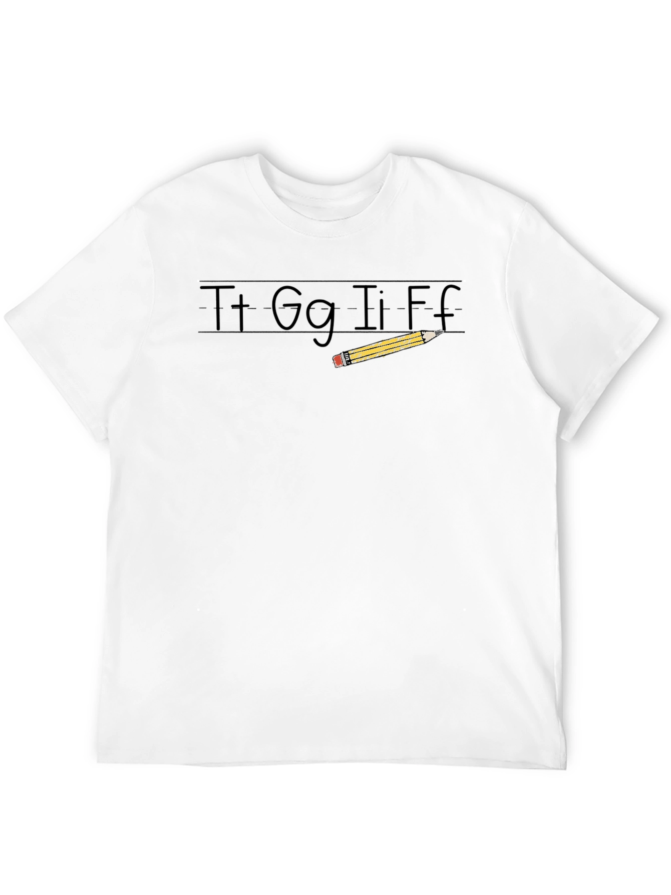 Teacher Alphabet Pencil Graphic Tee