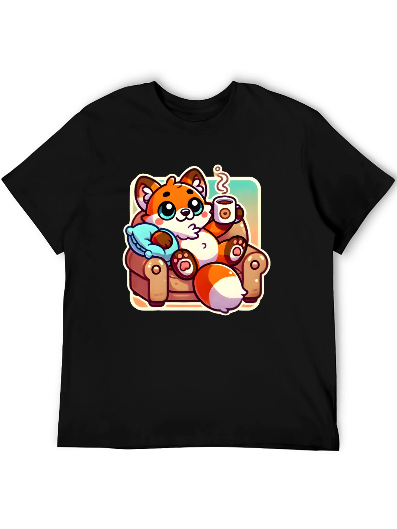 Cozy Fox Cartoon T-Shirt