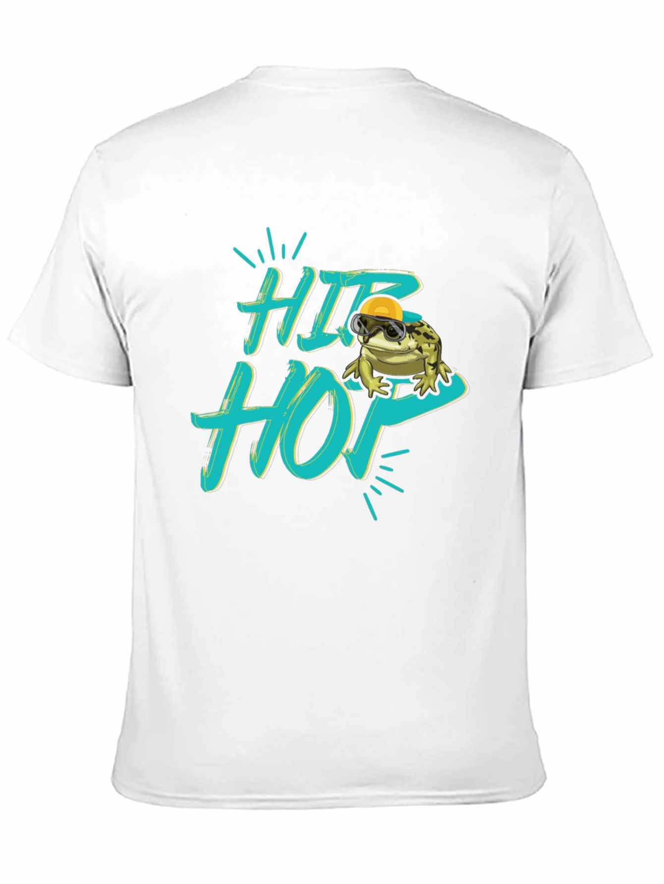 Hip Hop Frog Graphic Black T-Shirt