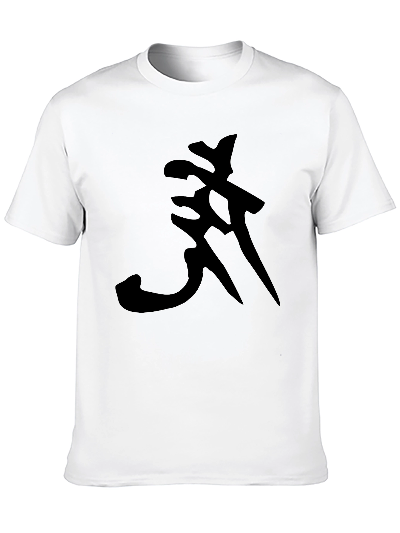 Black T-Shirt with Abstract Symbol