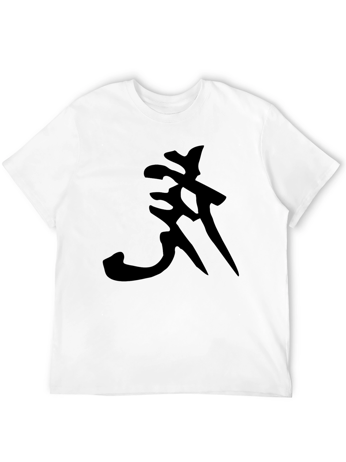 Black T-Shirt with Abstract Symbol