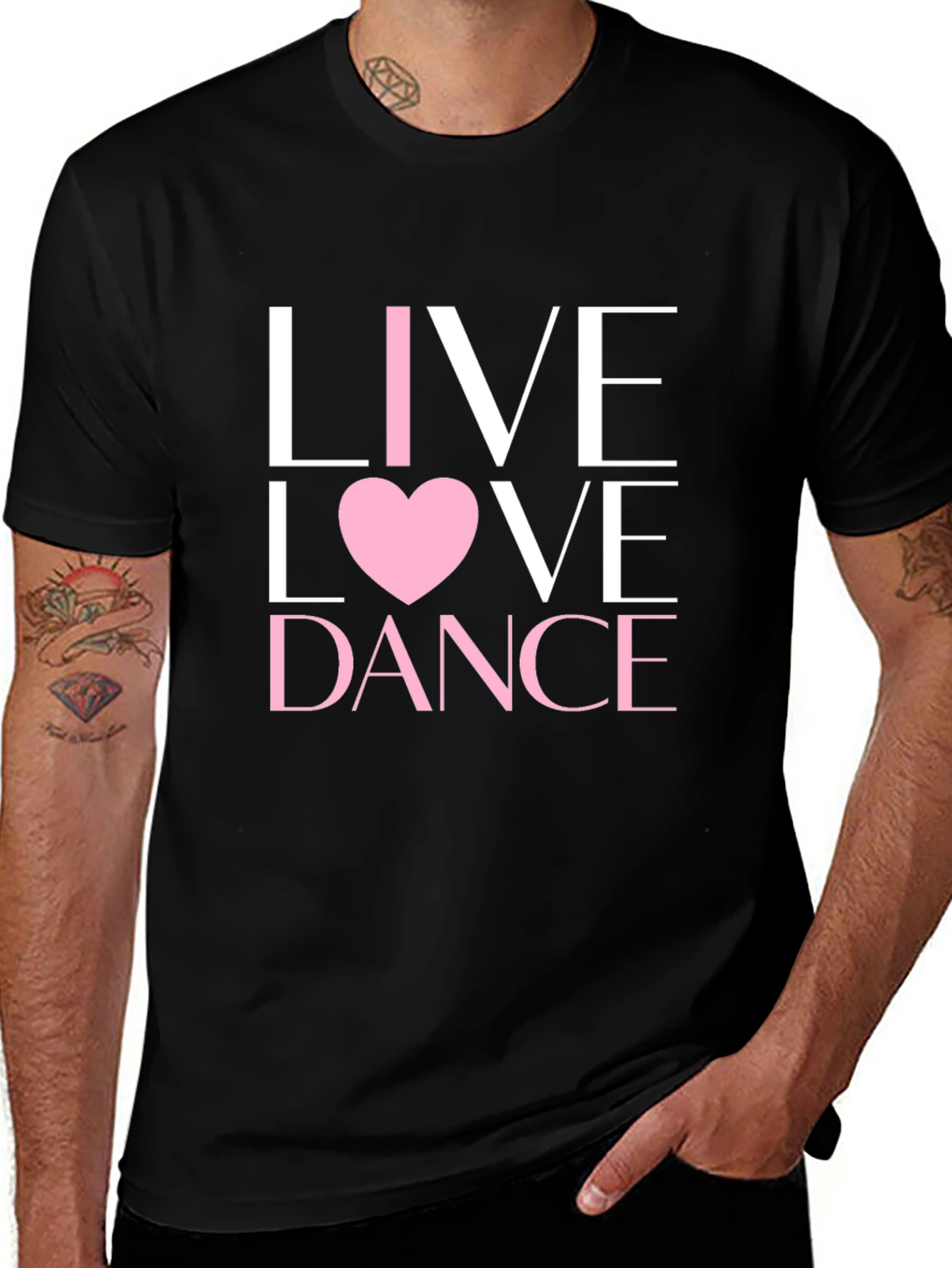 Live Love Dance Black Graphic Tee Shirt