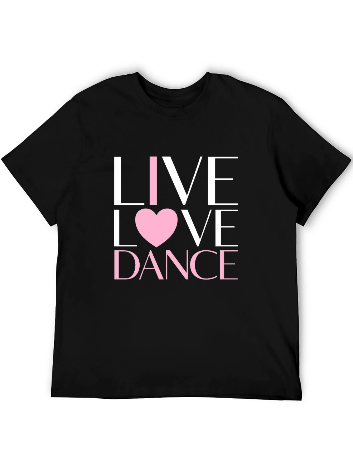 Live Love Dance Black Graphic Tee Shirt