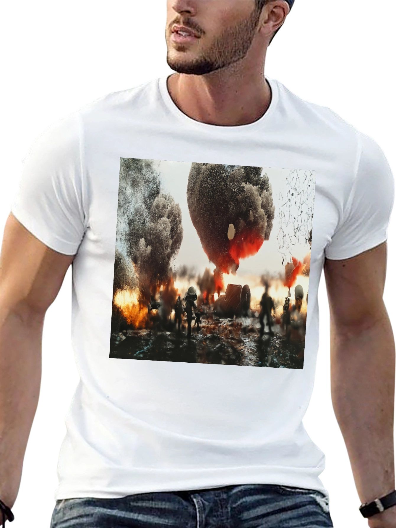 Explosion Graphic Tee - Bold Statement Shirt