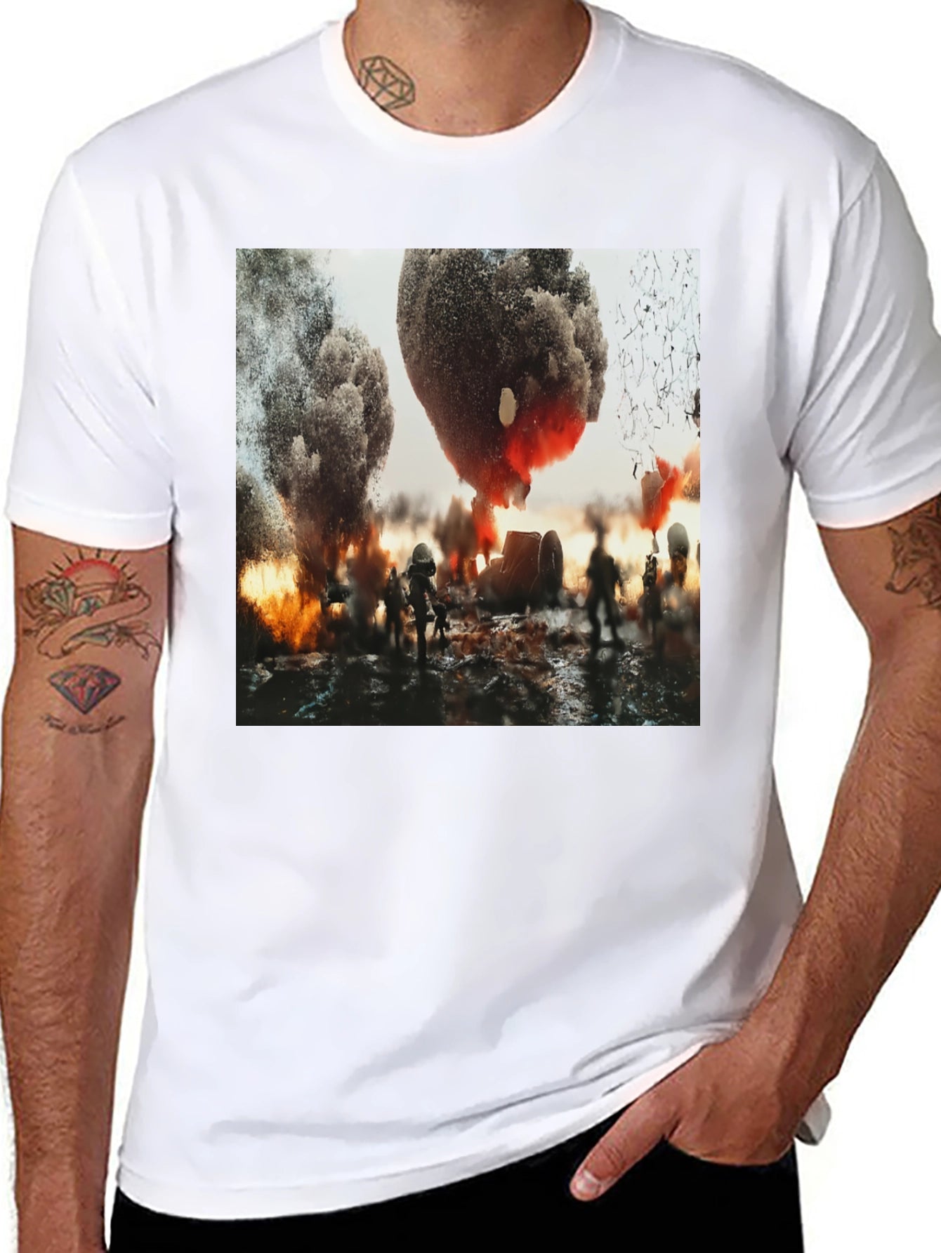 Explosion Graphic Tee - Bold Statement Shirt