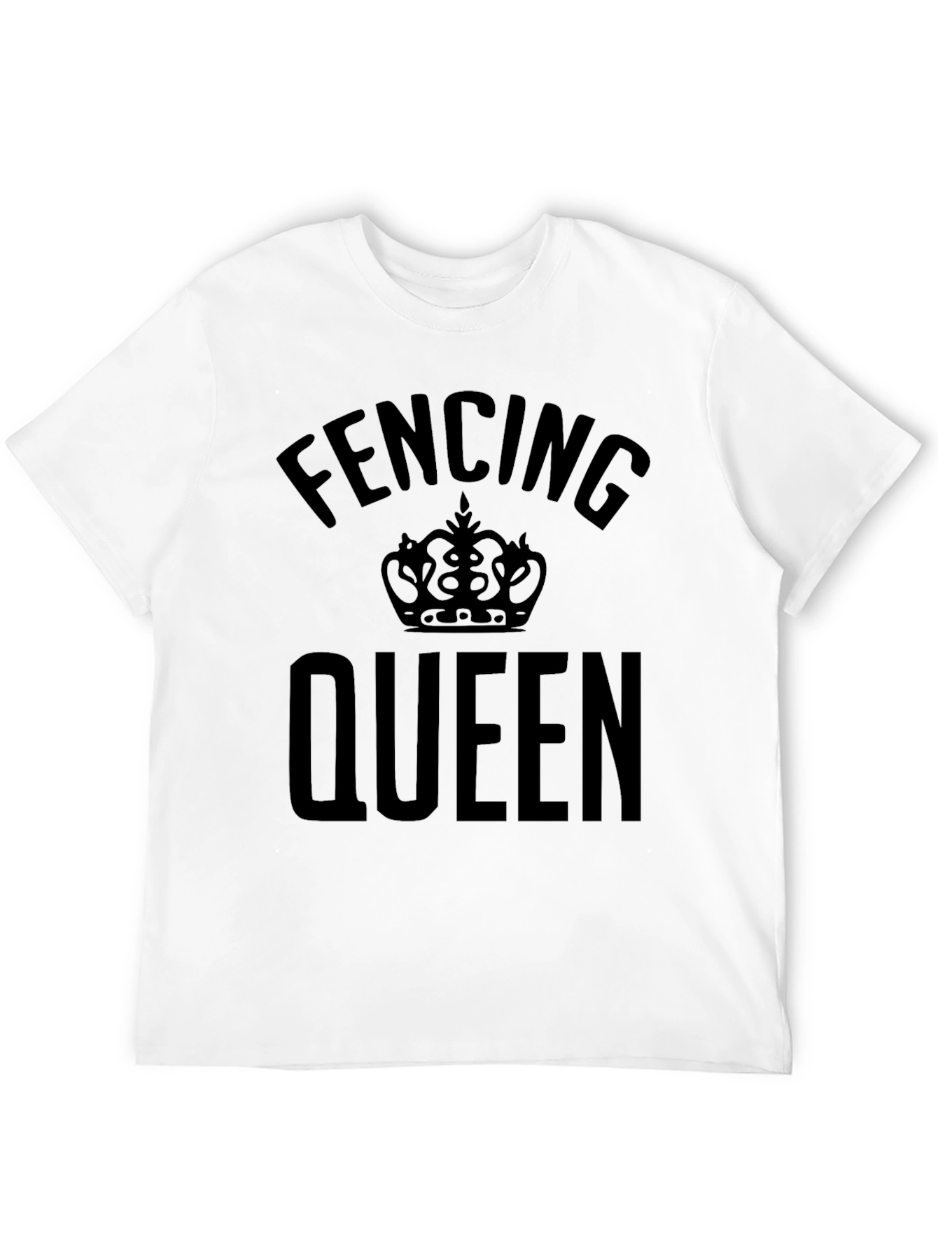 Fencing Queen Black Graphic T-Shirt