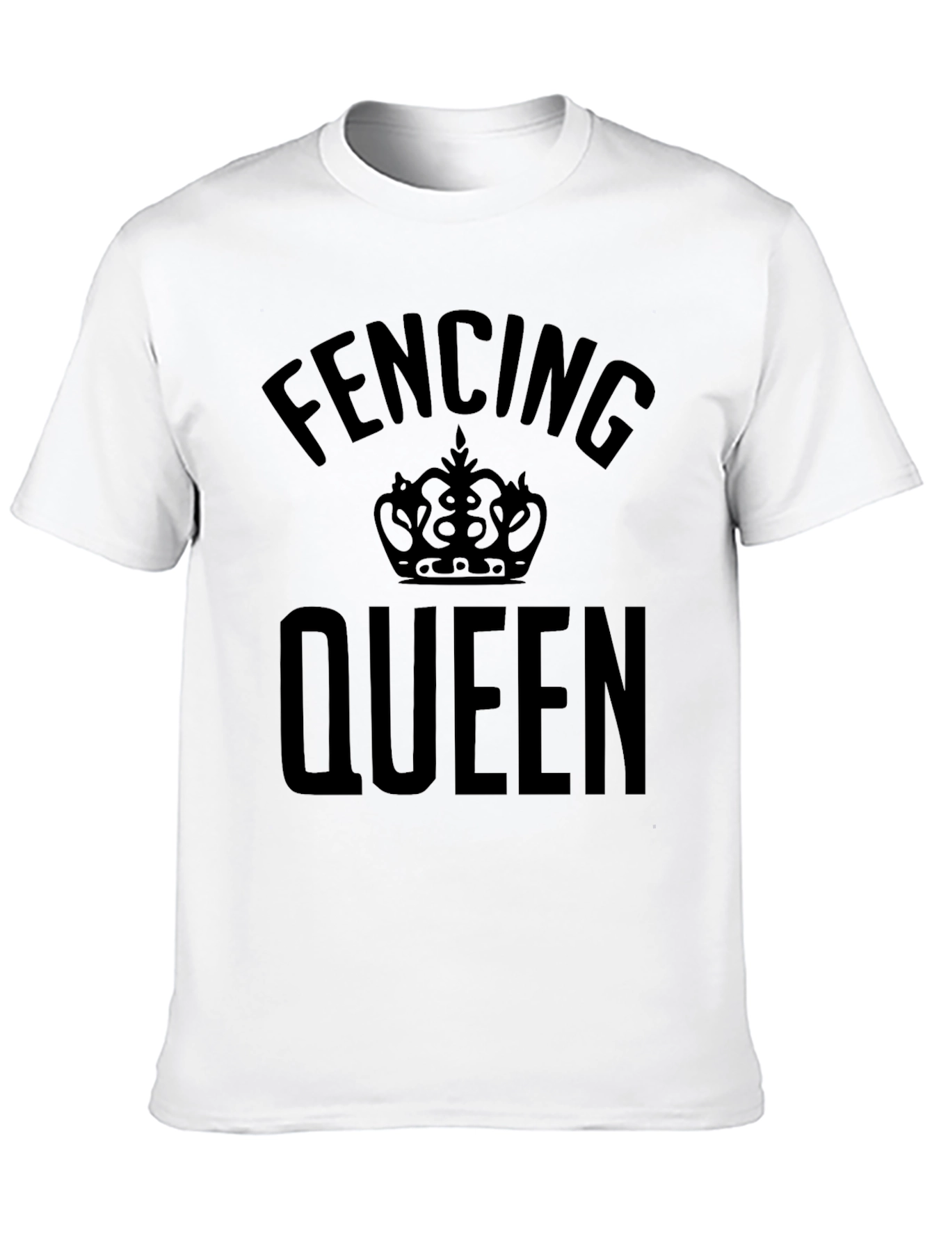 Fencing Queen Black Graphic T-Shirt