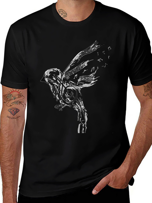 Musical Bird Black T-Shirt