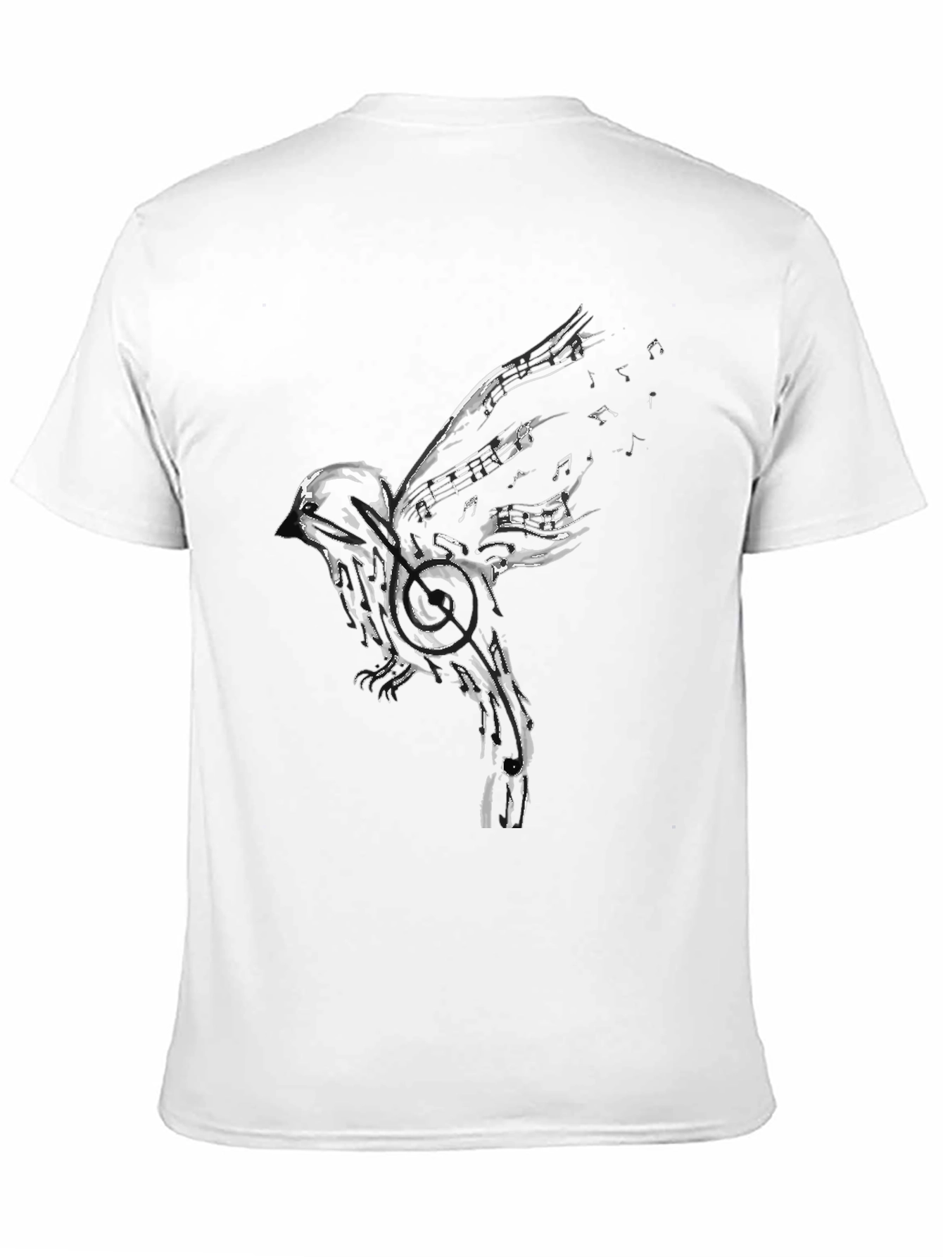 Musical Bird Black T-Shirt