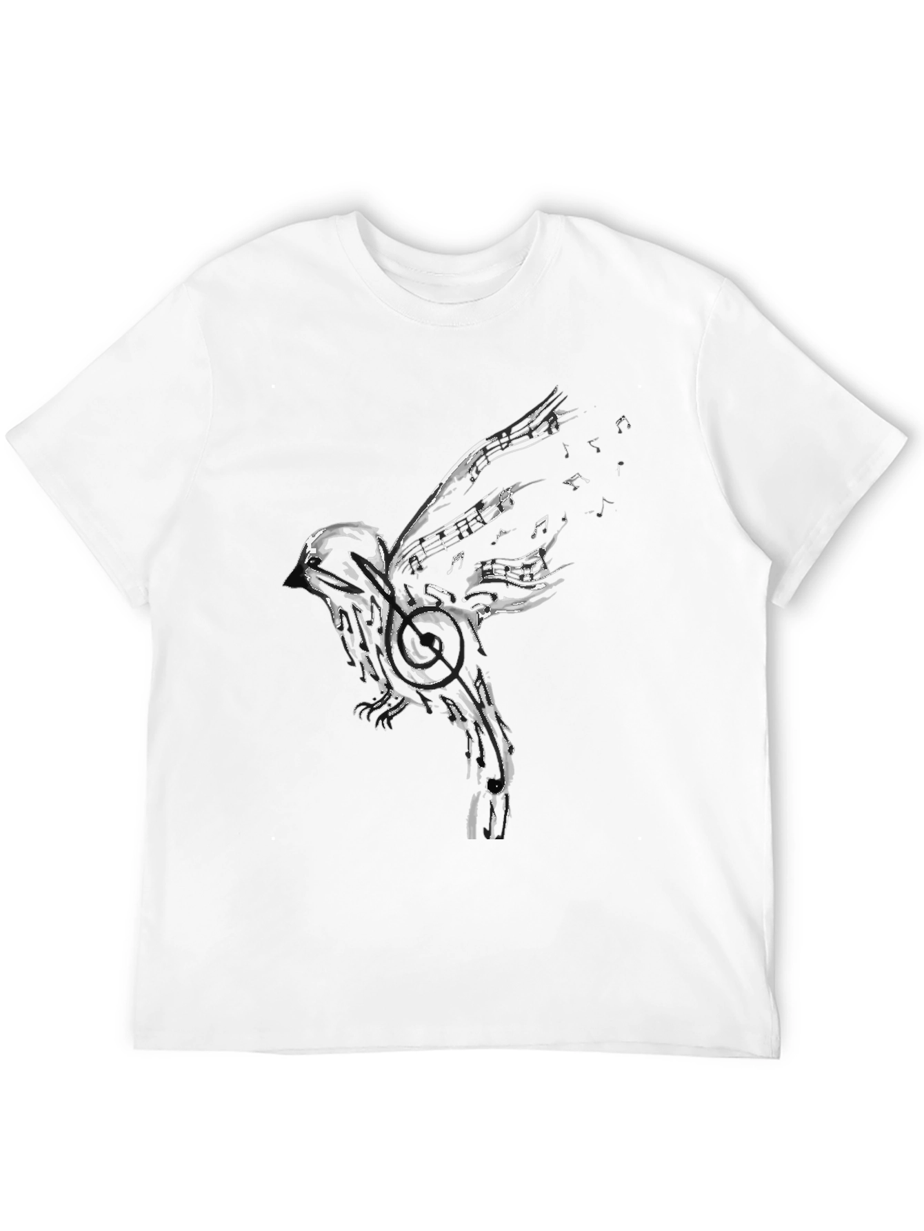Musical Bird Black T-Shirt