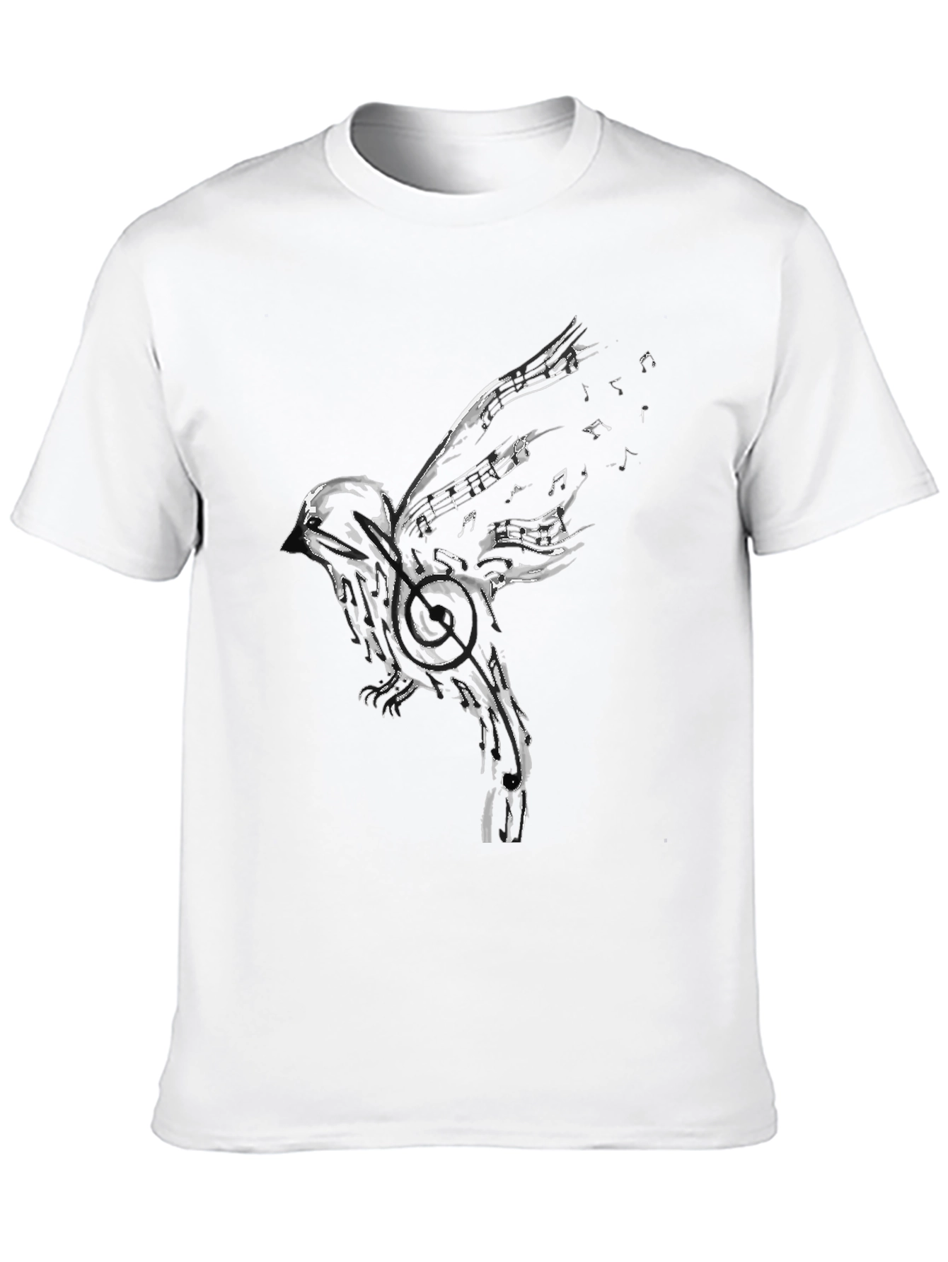 Musical Bird Black T-Shirt
