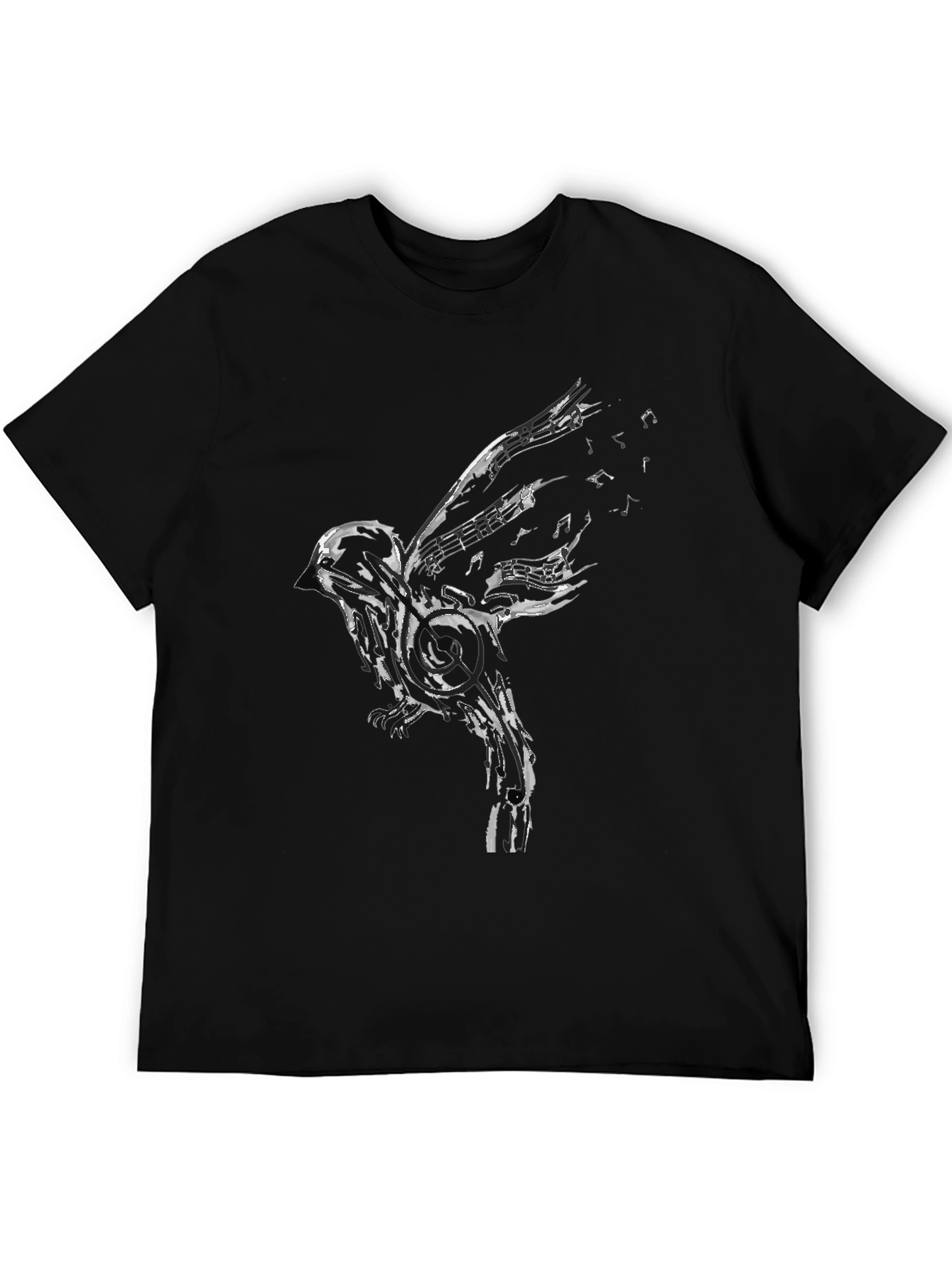 Musical Bird Black T-Shirt