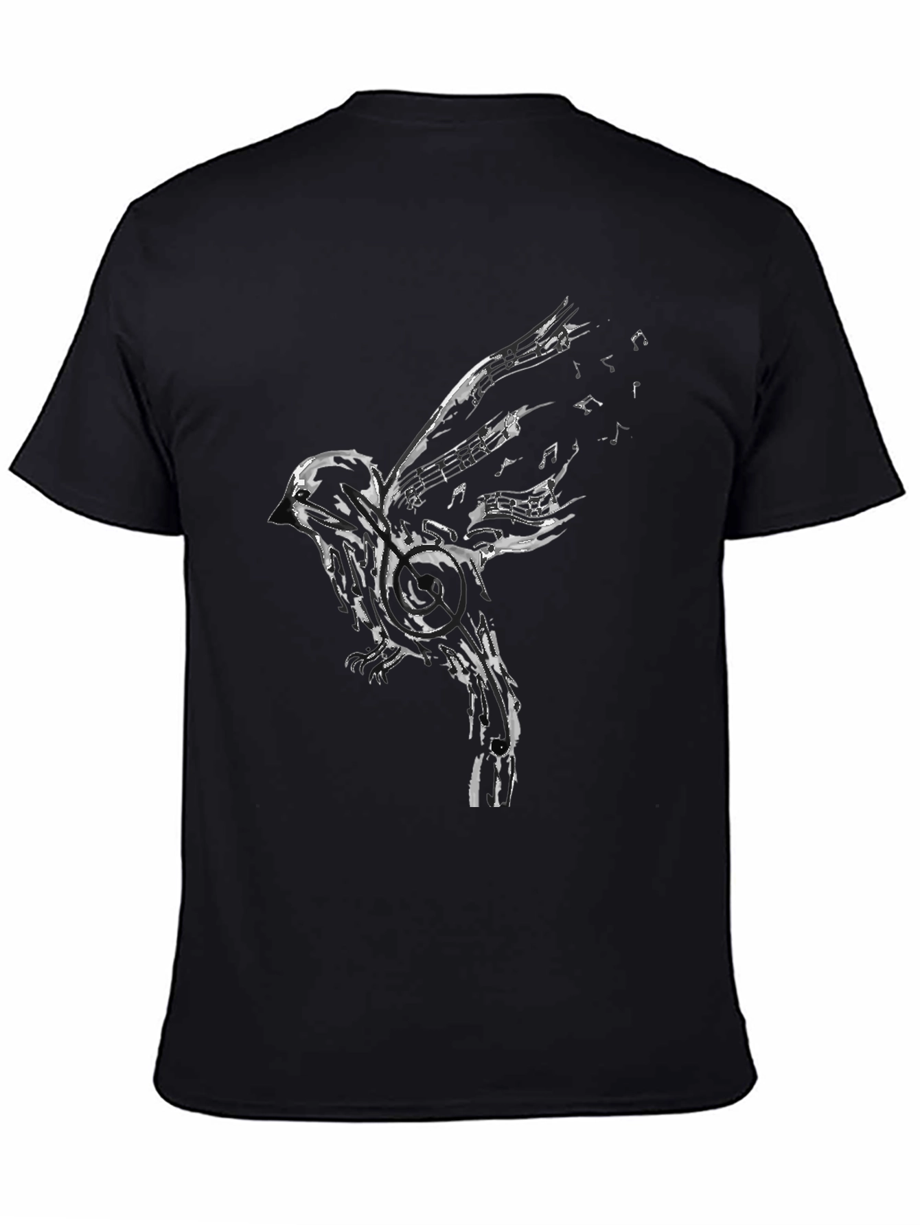 Musical Bird Black T-Shirt