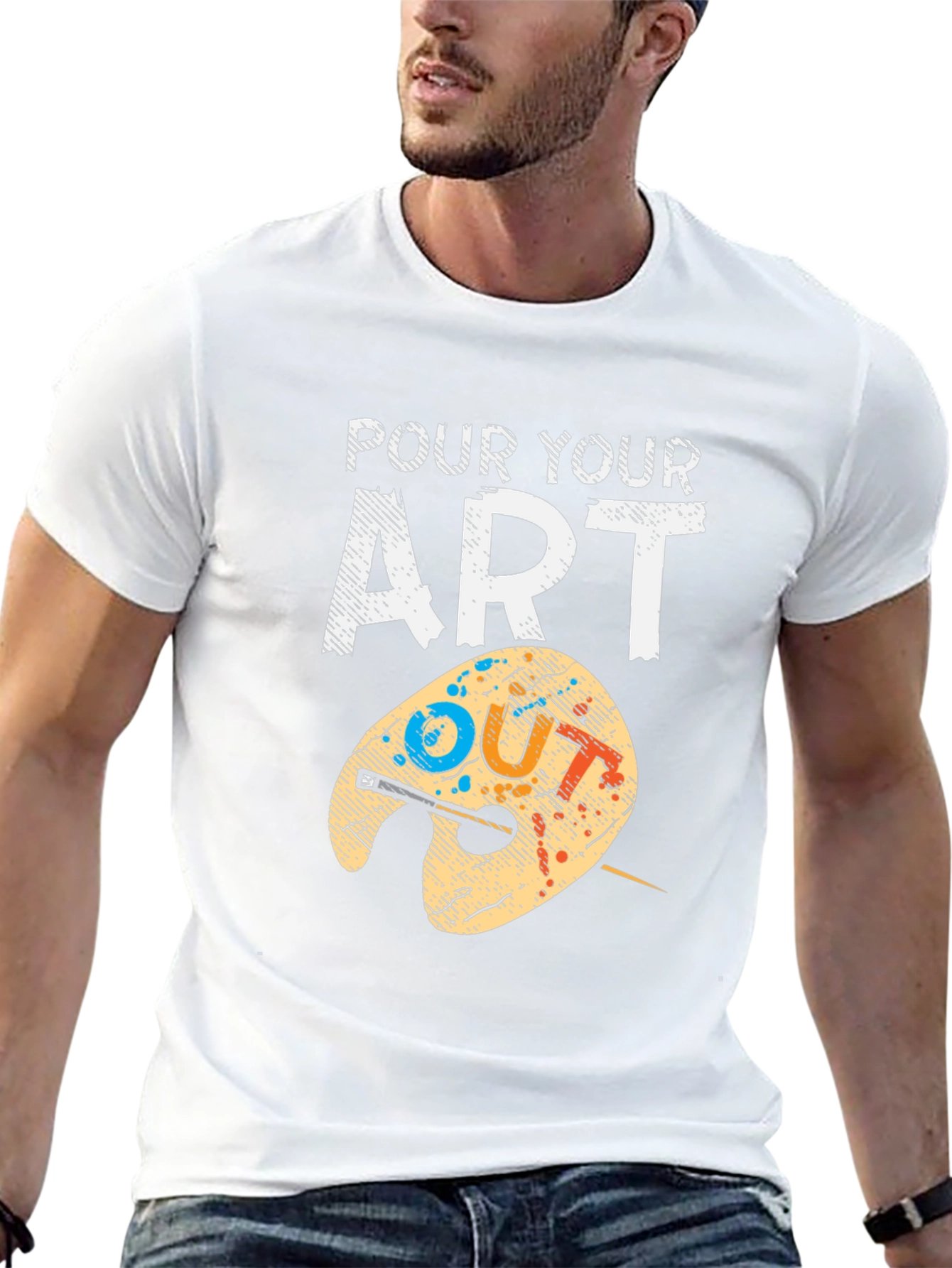 Pour Your Art Out T-Shirt - Artist Palette Design