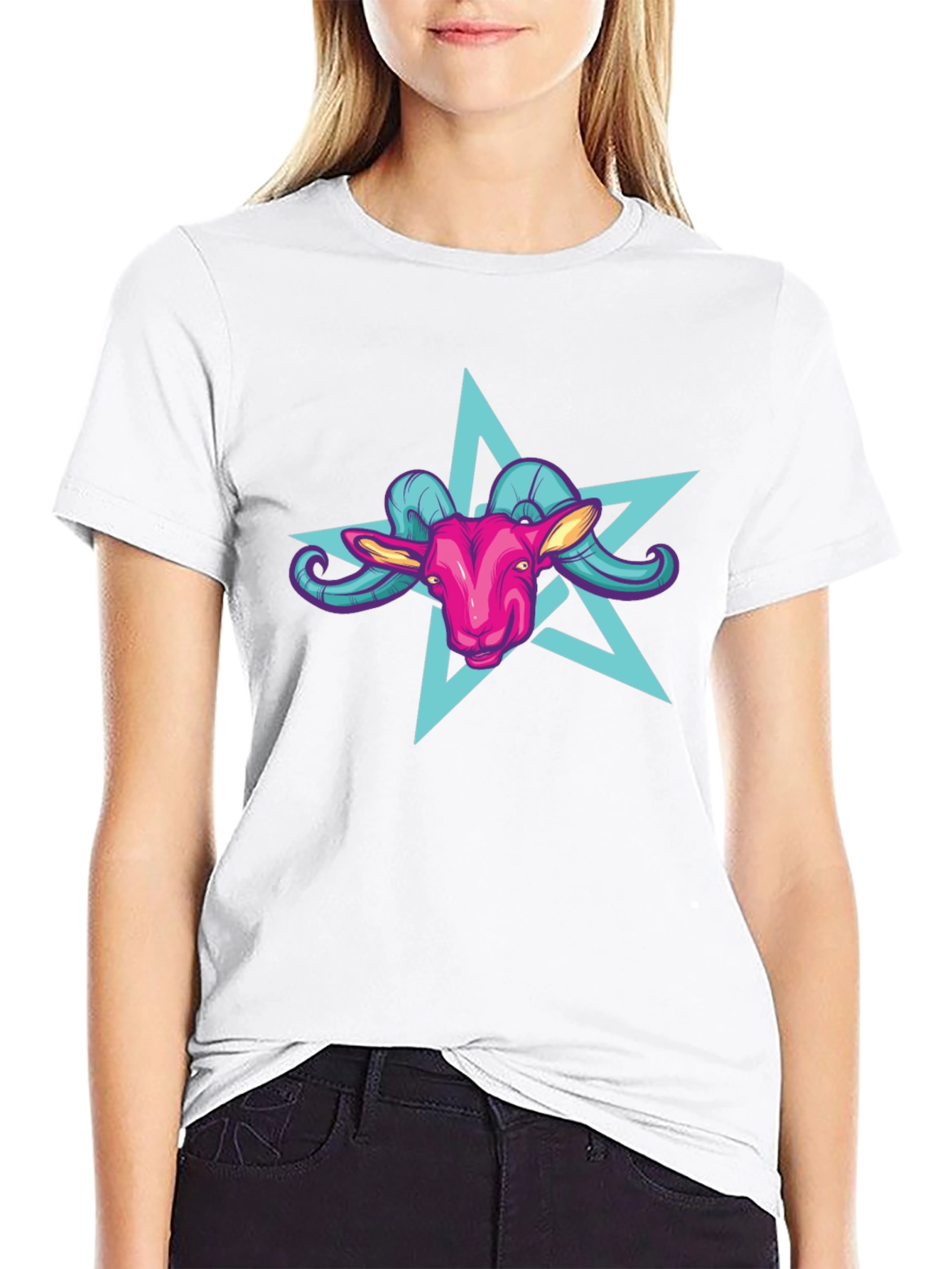 Goat Star Graphic Tee - Unisex Black T-Shirt
