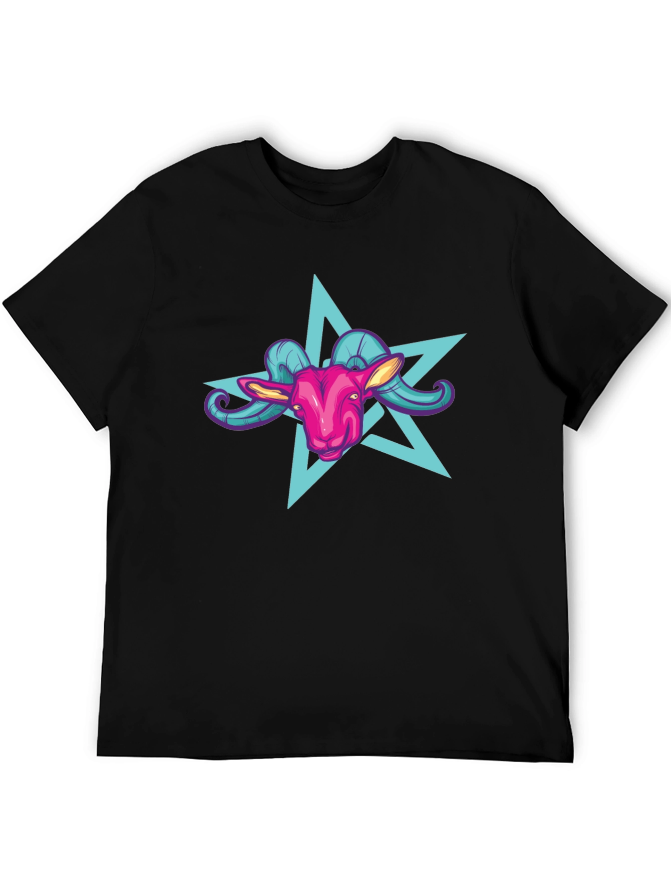 Goat Star Graphic Tee - Unisex Black T-Shirt