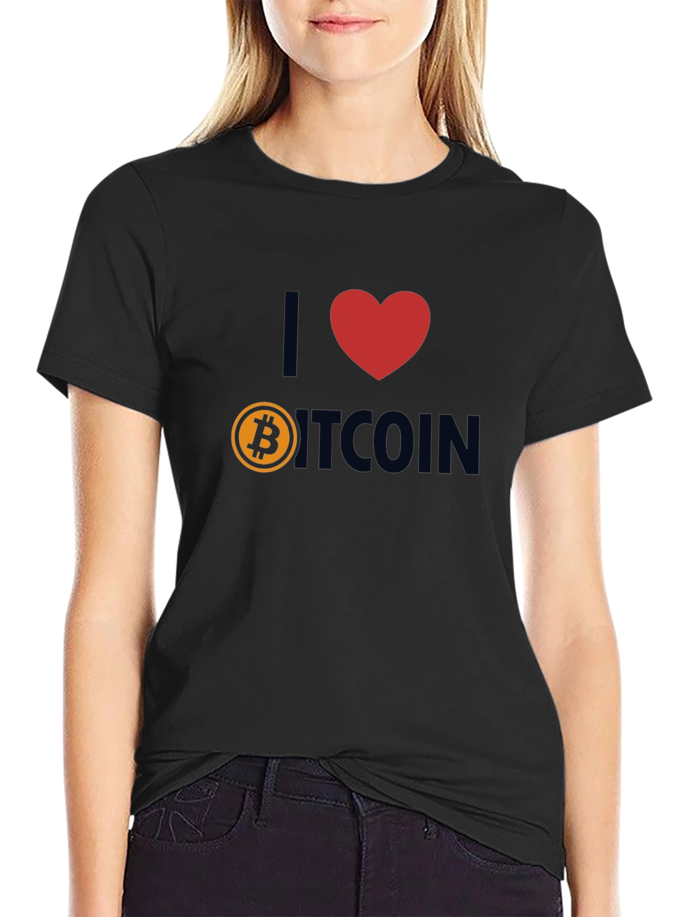 I Love Bitcoin T-Shirt - Crypto Fan Apparel