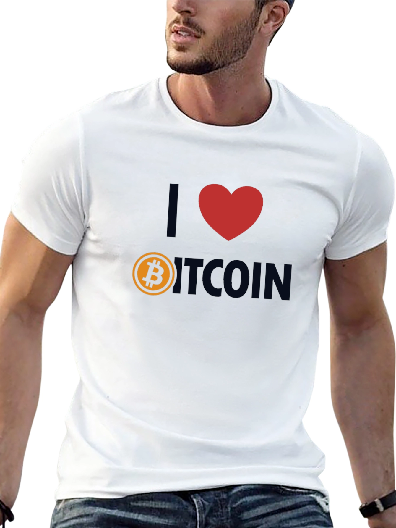 I Love Bitcoin T-Shirt - Crypto Fan Apparel