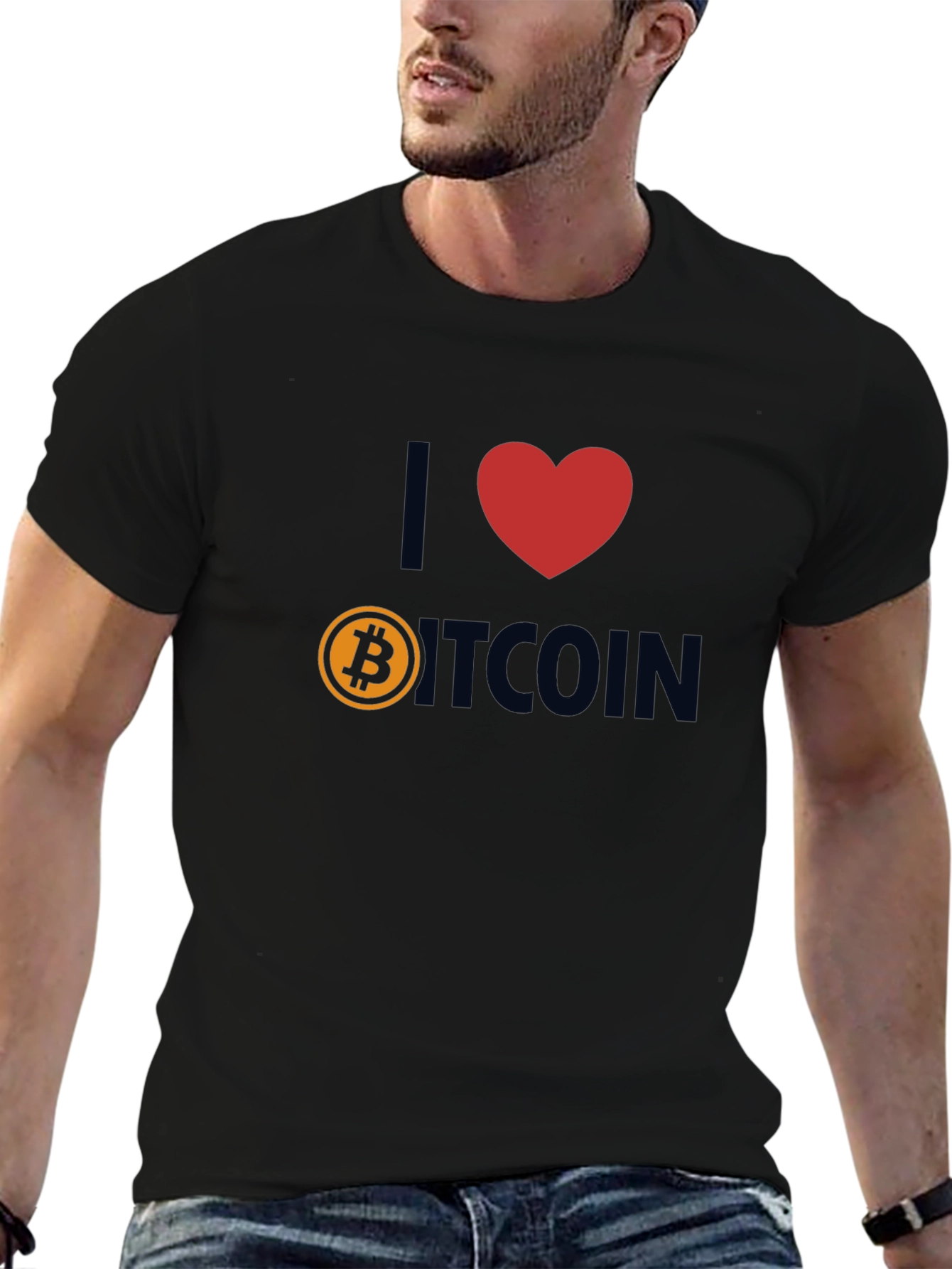 I Love Bitcoin T-Shirt - Crypto Fan Apparel