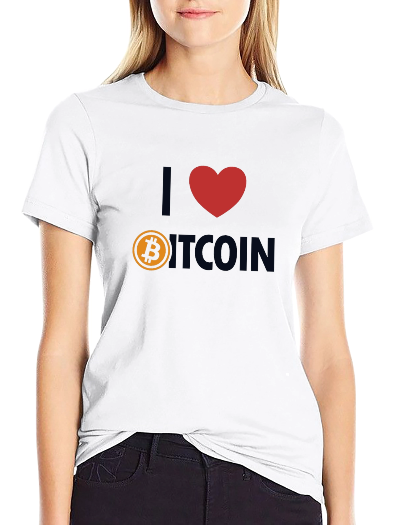 I Love Bitcoin T-Shirt - Crypto Fan Apparel
